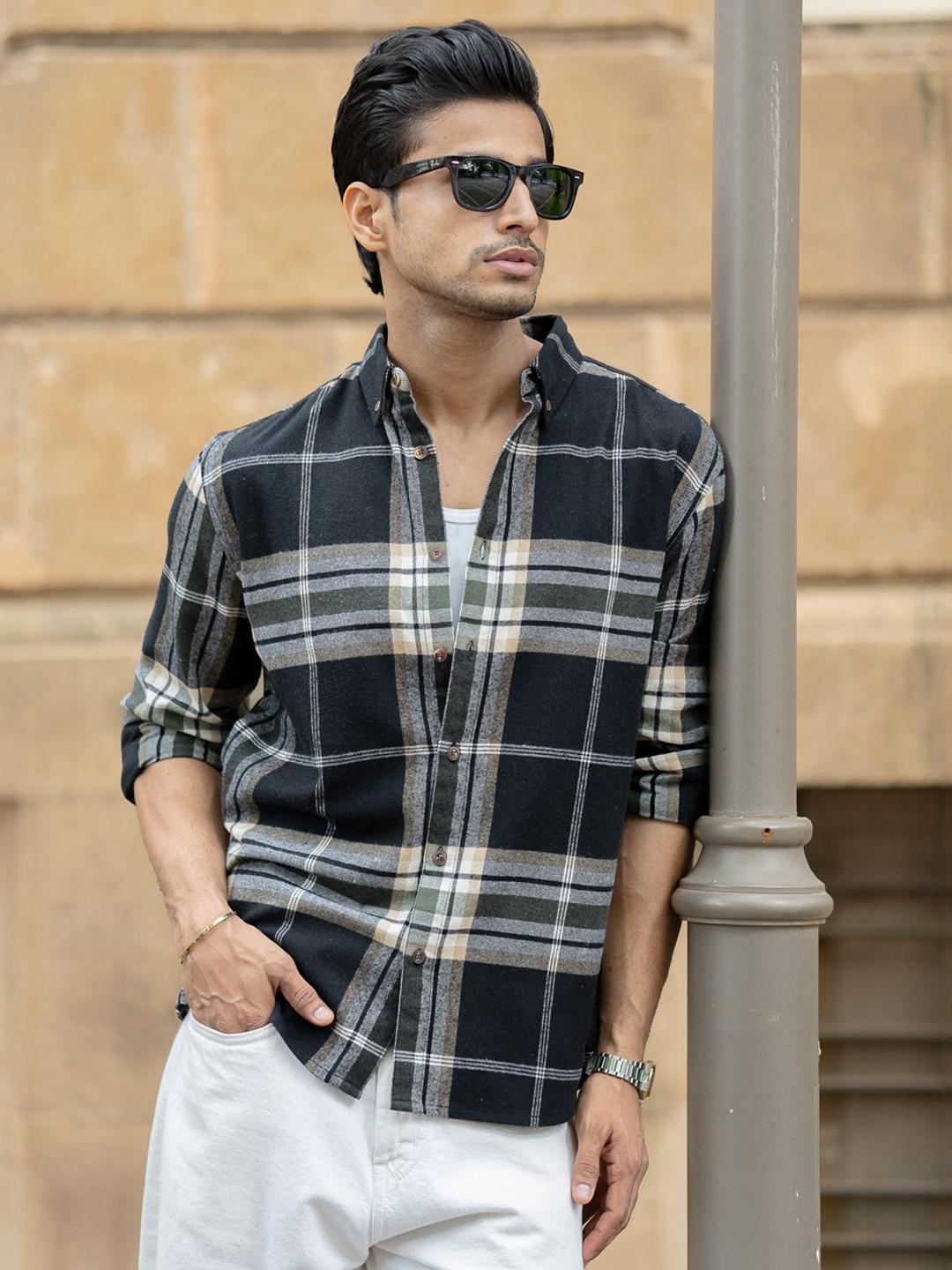 Powerlook Tartan Checked Long Sleeves Shirt