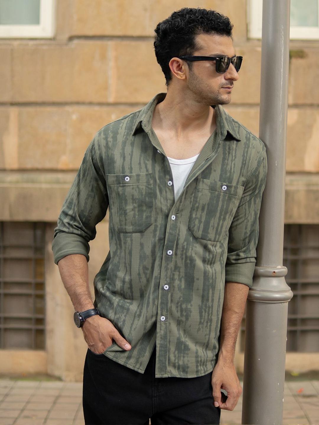 Powerlook Abstract Printed Long Sleeves Shirt