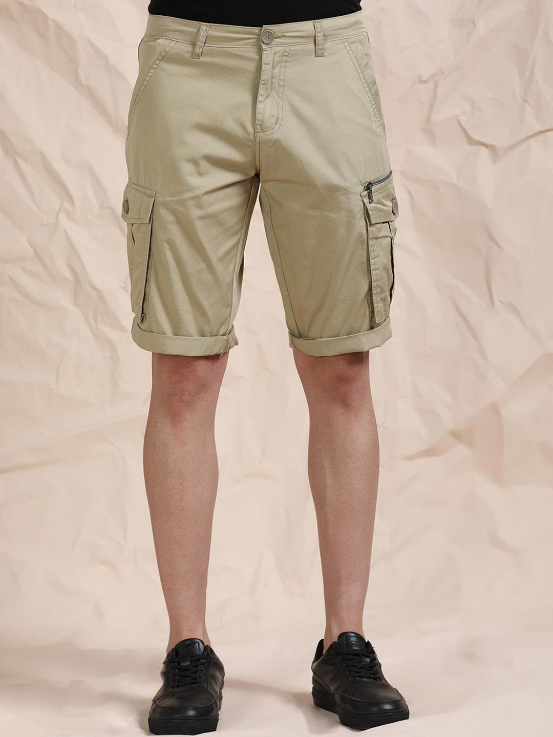 Buy Beevee Fawn Men Regular Fit Mid Rise Cargo Shorts - Shorts for Men ...