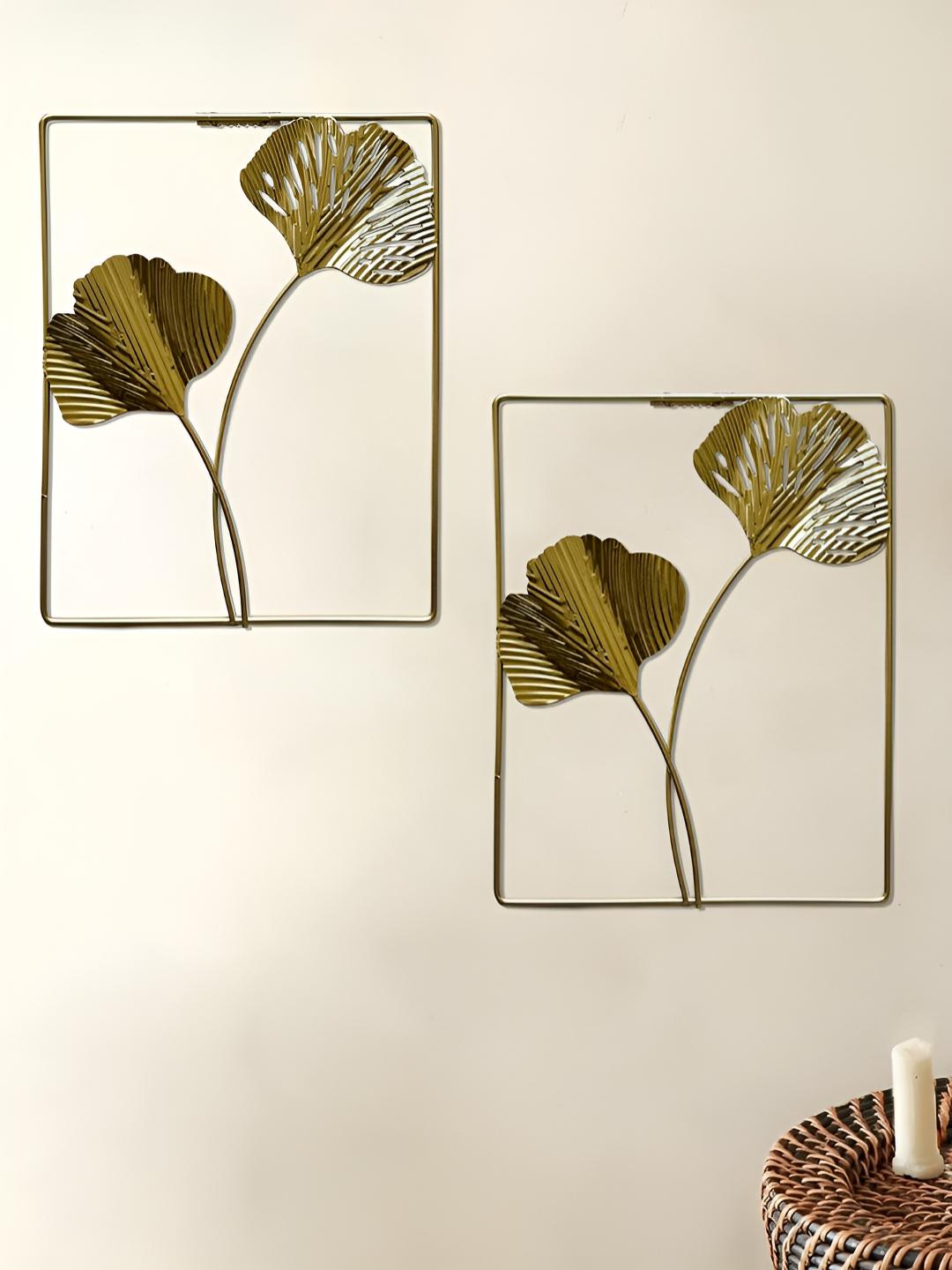 Buy Myntra Elegant Homes Set Of 2 Leaf Shape Wall Decor - Wall Decor ...