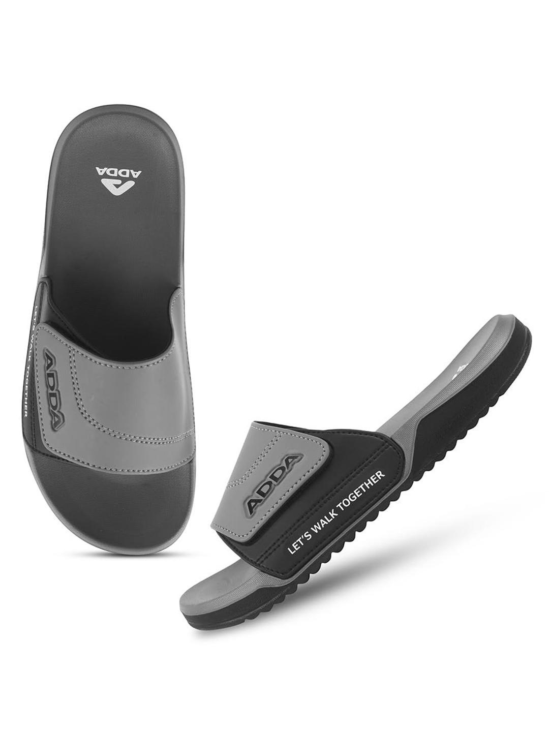 Buy Adda Men Self Design Rubber Casual Sliders Flip Flops - Flip Flops ...