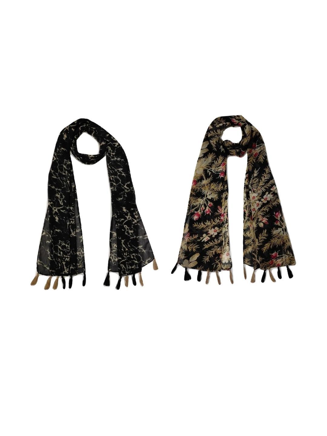 Buy StoleVilla Women Printed Designer Chiffon Stoles And Scarf Pack Of 6 - - Accessories for Women