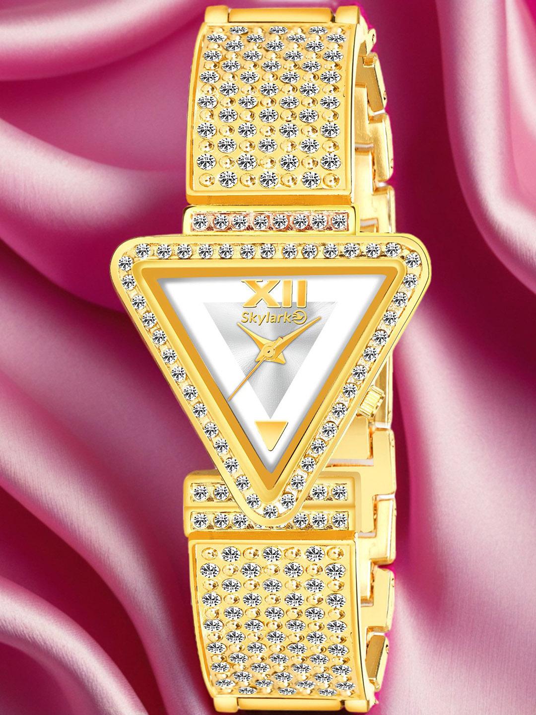 Buy Skylark Women Embellished Water Resistant Analogue Watch Triangle ...