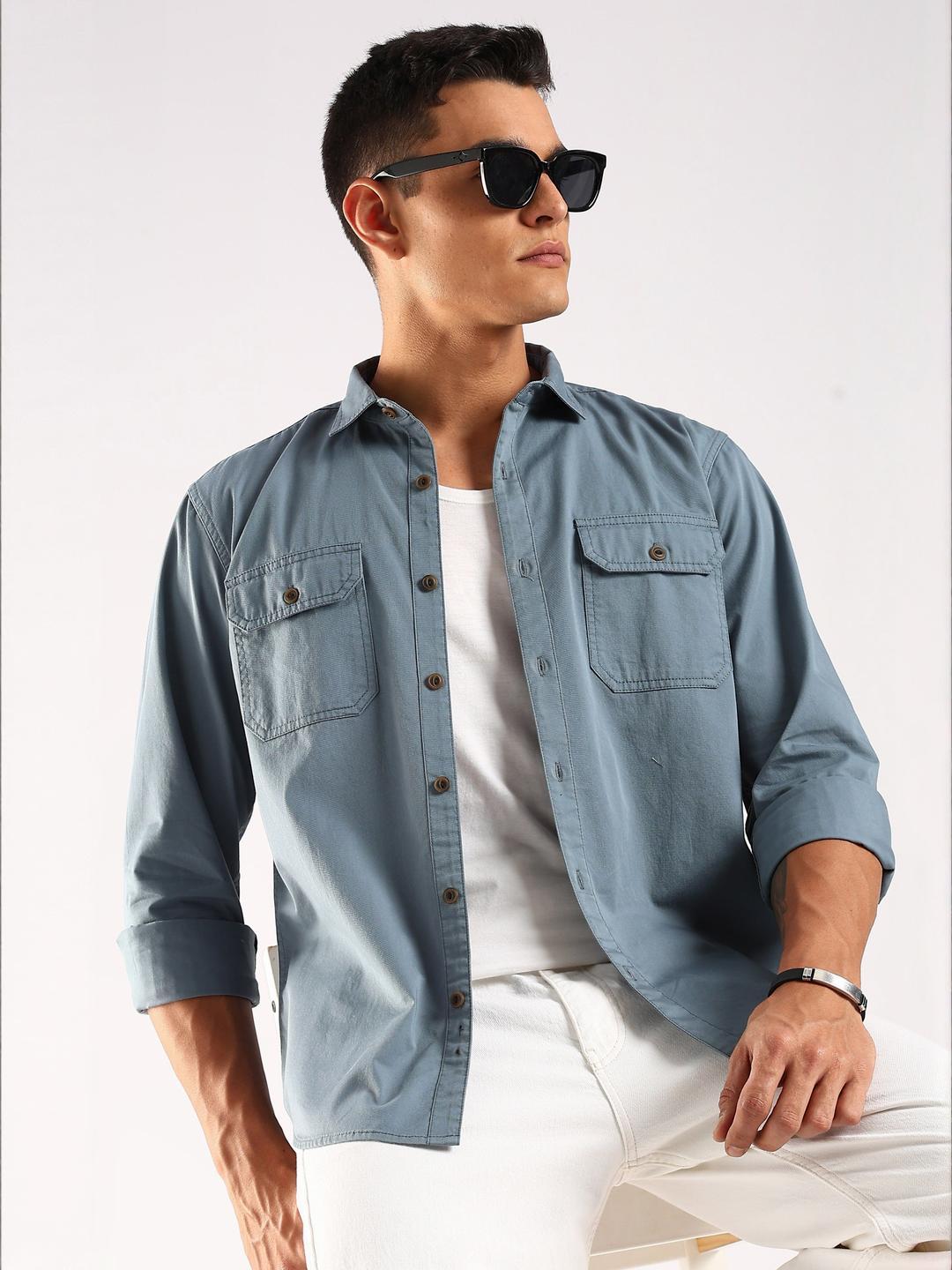 Moda Rapido Spread Collar Casual Shirt
