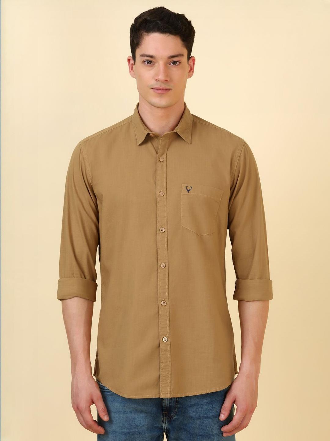 Buy Allen Solly Spread Collar Long Sleeves Pure Cotton Casual Shirt -  - Apparel for Men