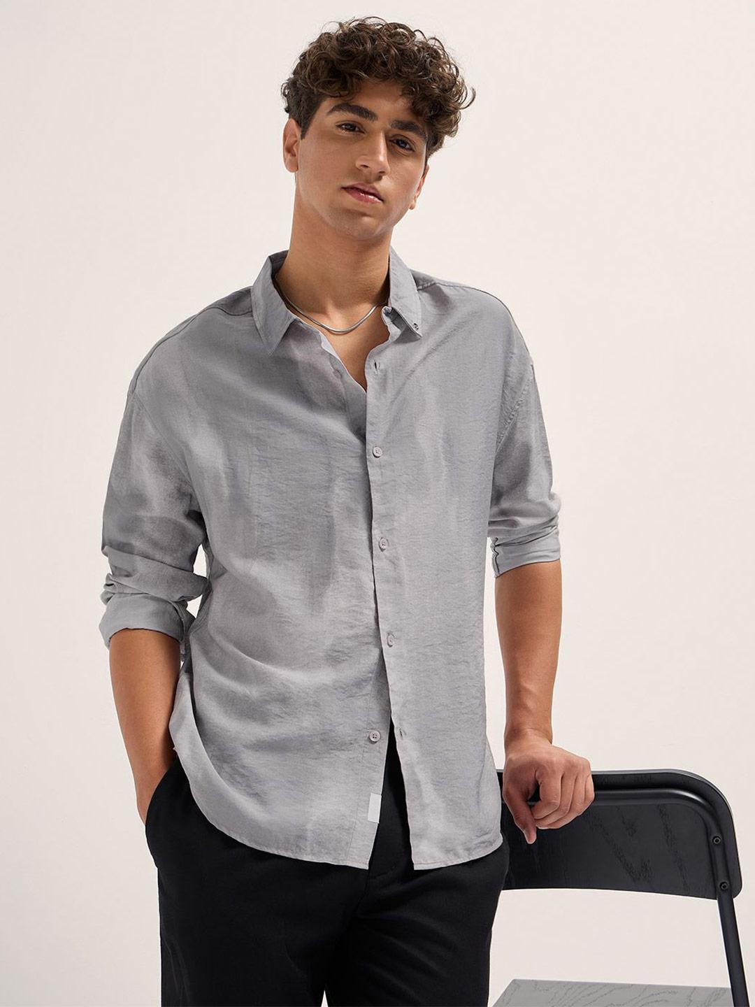 THE BEAR HOUSE Digital Abstract Printed Relaxed Fit Casual Shirt
