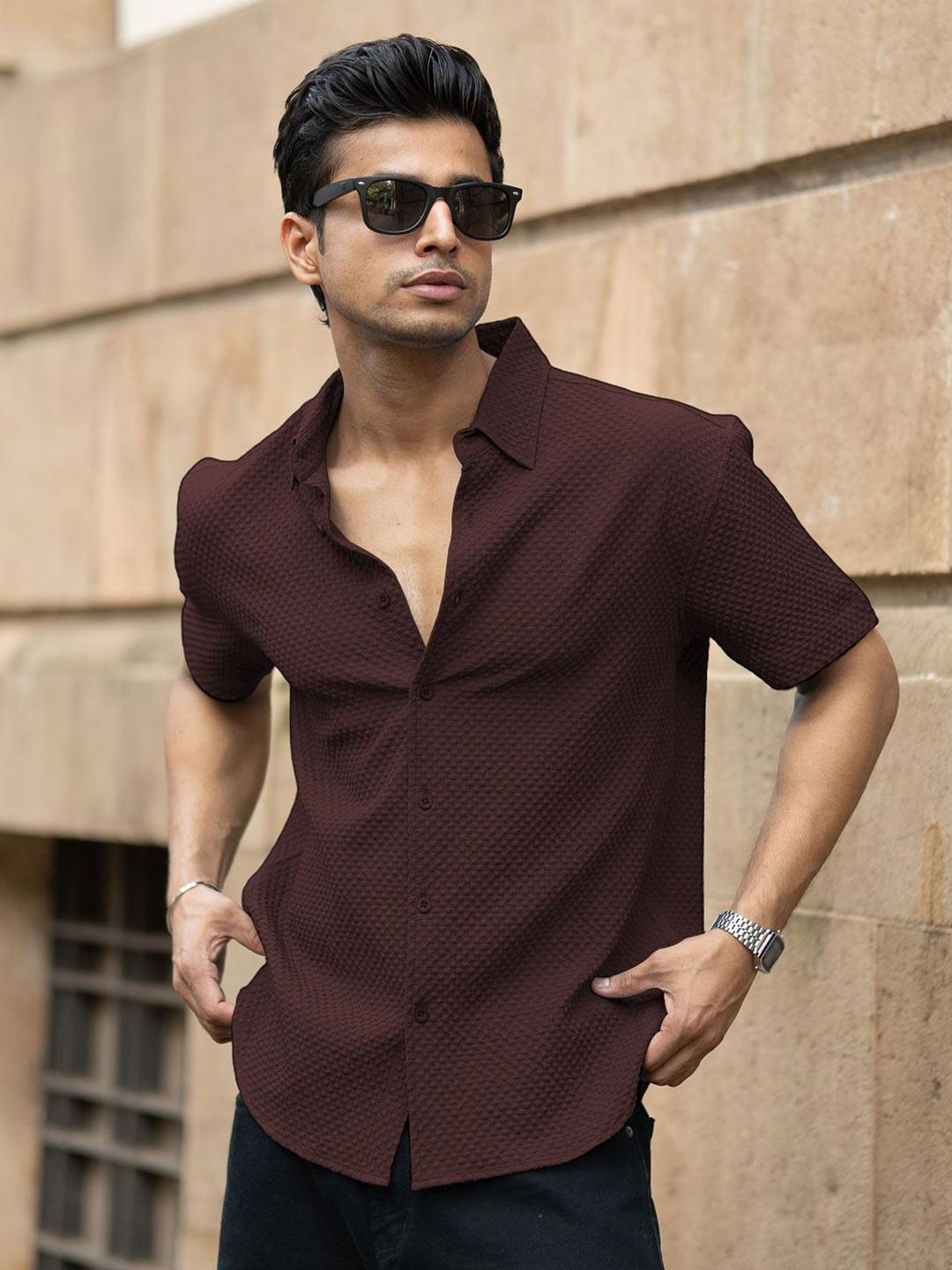 Powerlook SS25 Textured Casual Shirt