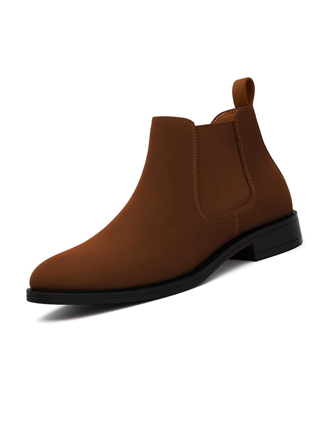 Buy KRAASA Men Round Toe Casual Chelsea Boots - - Footwear for Men