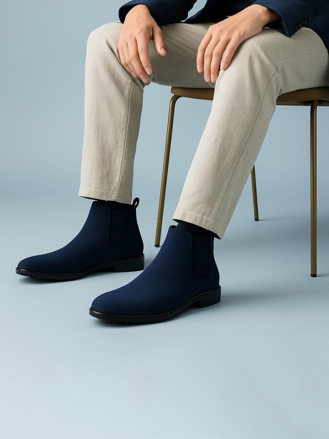 Buy KRAASA Men Round Toe Chelsea Boots -  - Footwear for Men