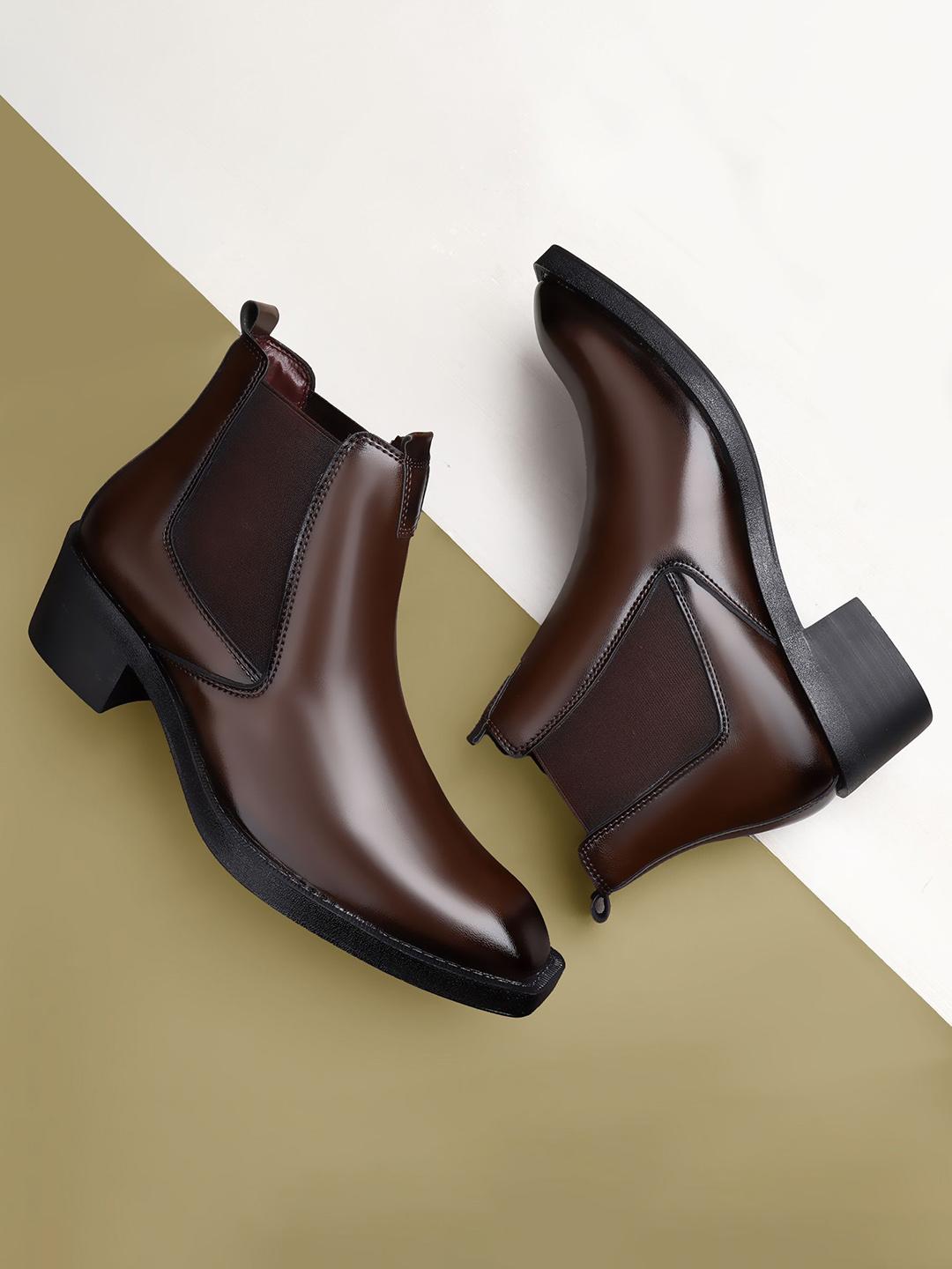 Buy Bxxy Men 2 Inch Height Increasing High Heel Ankle Chelsea Boots -  - Footwear for Men