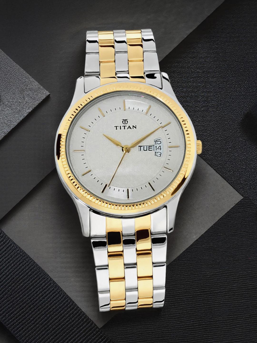Buy Titan Quartz Analog With White Dial Watch For Men   Nt1824bm01 -  - Accessories for Men