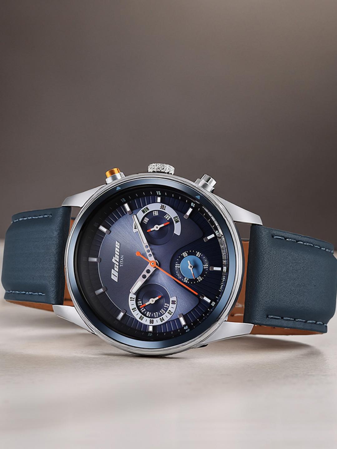 Buy Titan Octane Multifunction Analog With Blue Dial Watch For Men Nt1805kl01 - - Accessories for Men