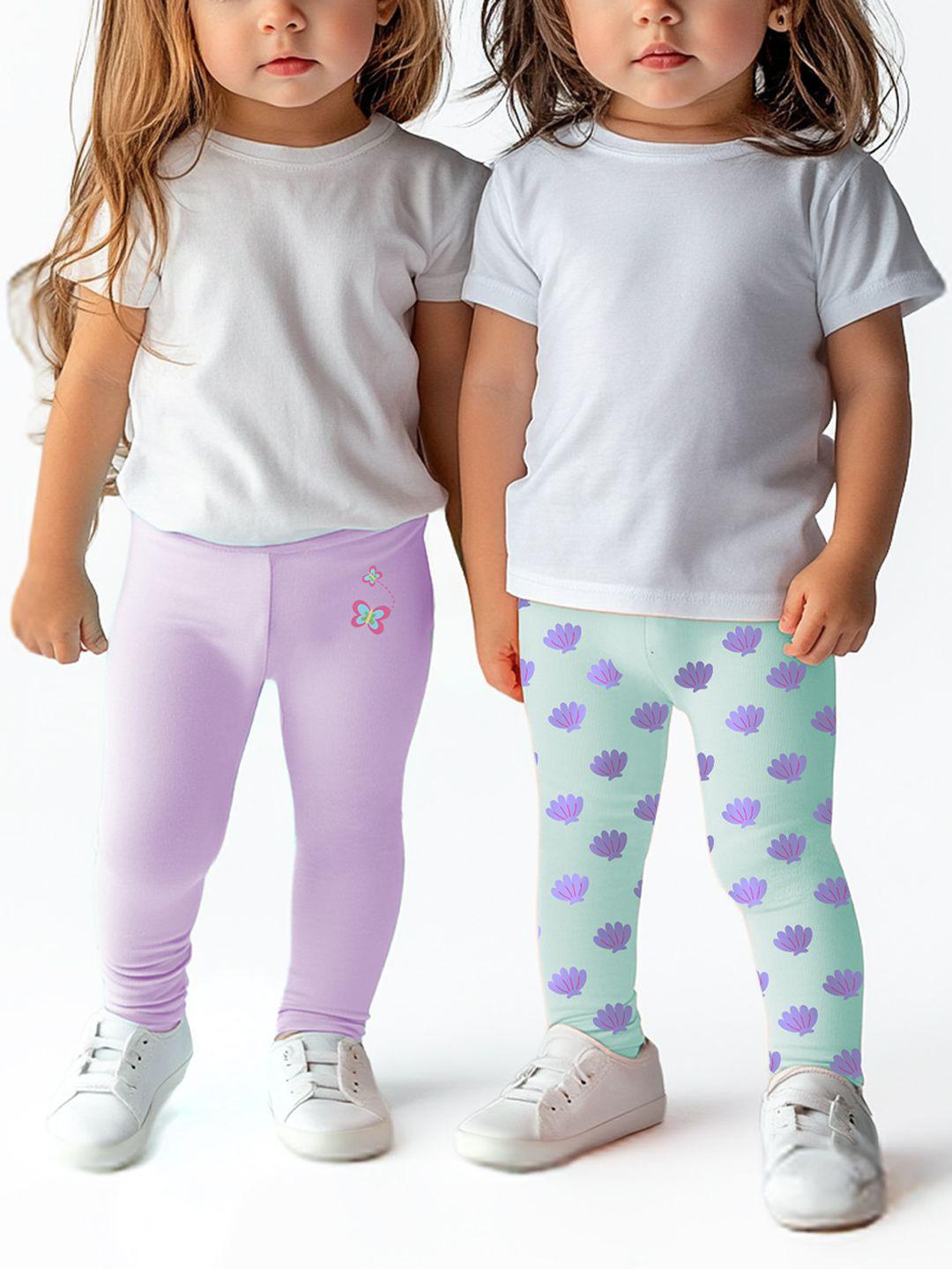 Nautinati Girls' Cotton Printed Pack of 2 Bodysuit