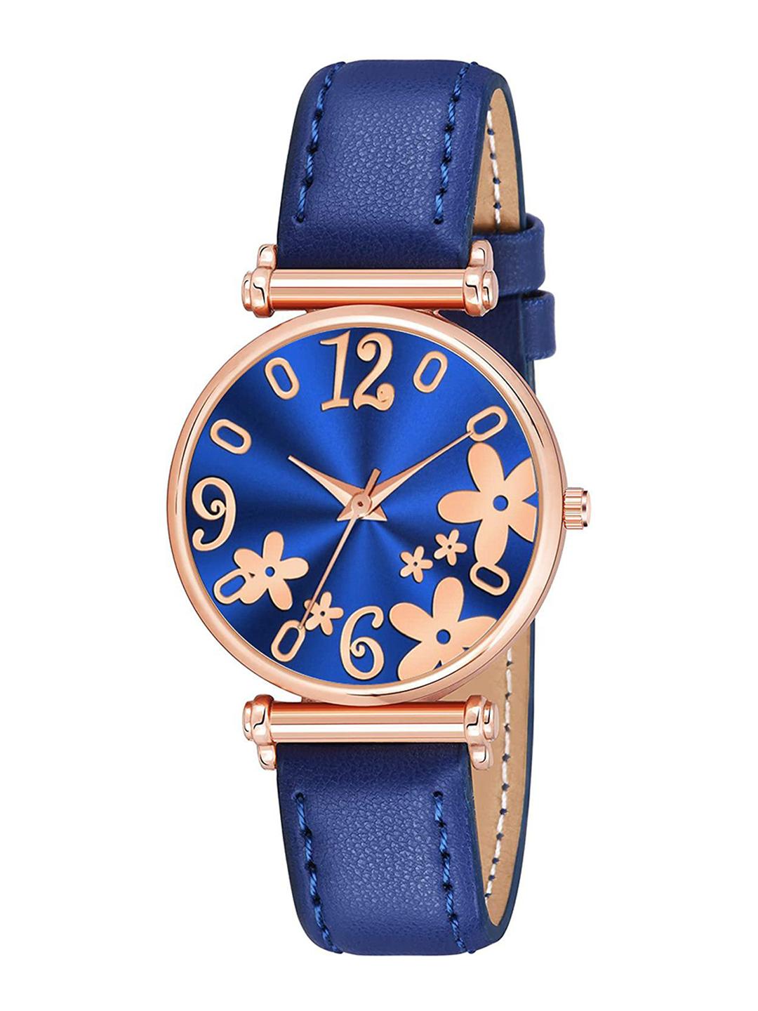 Buy CSAMON Women Leather Straps Analogue Watch C34RG R3 BLU Leather ...
