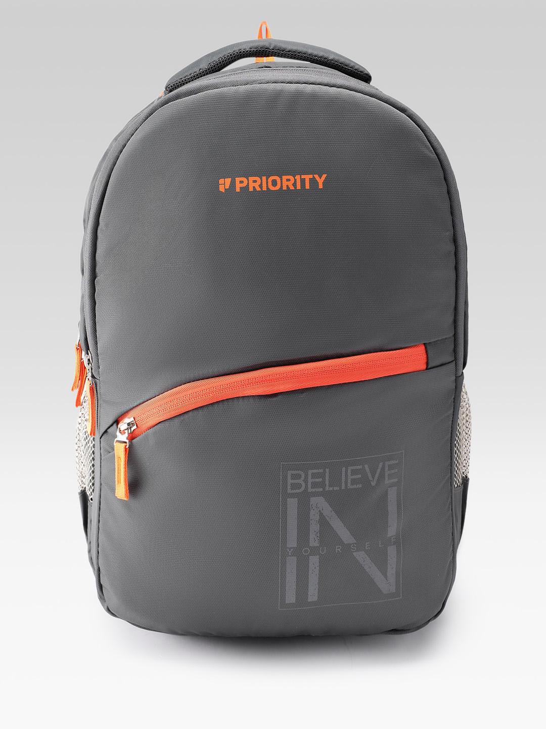 Priority Backpack Buy Priority Unisex Brand Logo Printed College Backpack With Rain Cover ...