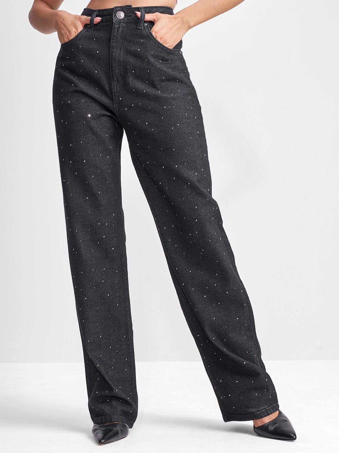 Tokyo Talkies Women Printed Mid-Rise Dad Fit  Jeans