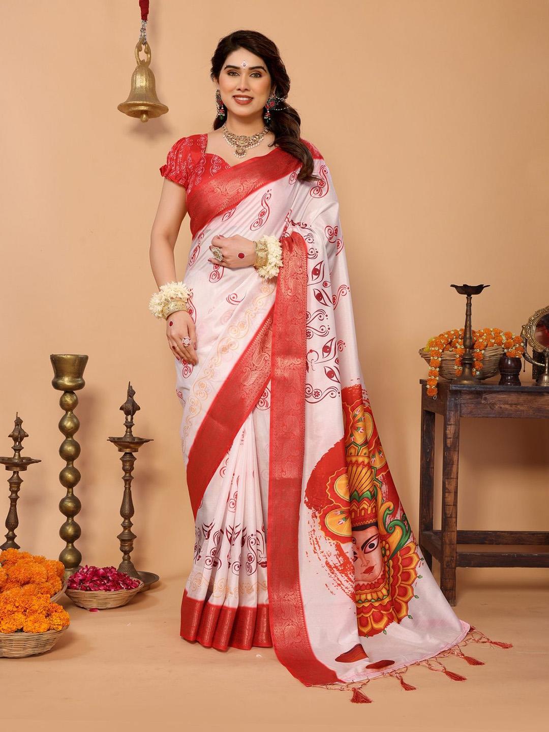 Buy ALMAARI FASHION Ethnic Motifs Tussar Saree - Sarees for Women ...