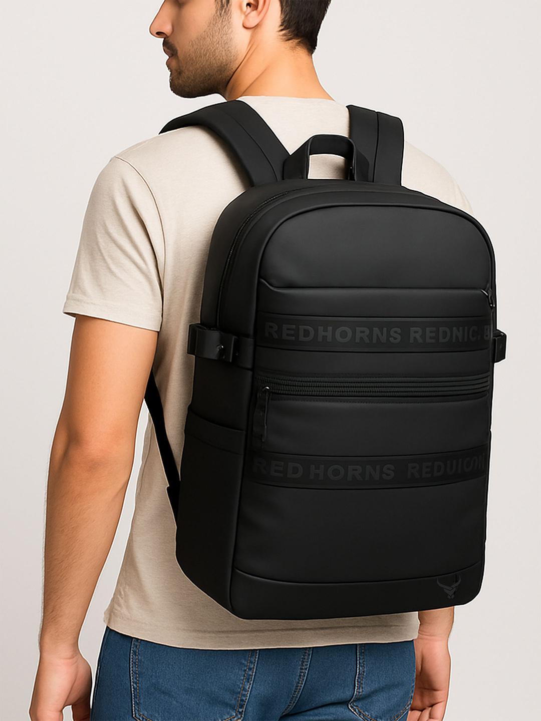 Buy REDHORNS Unisex Typography Printed Water Resistant Backpack With ...