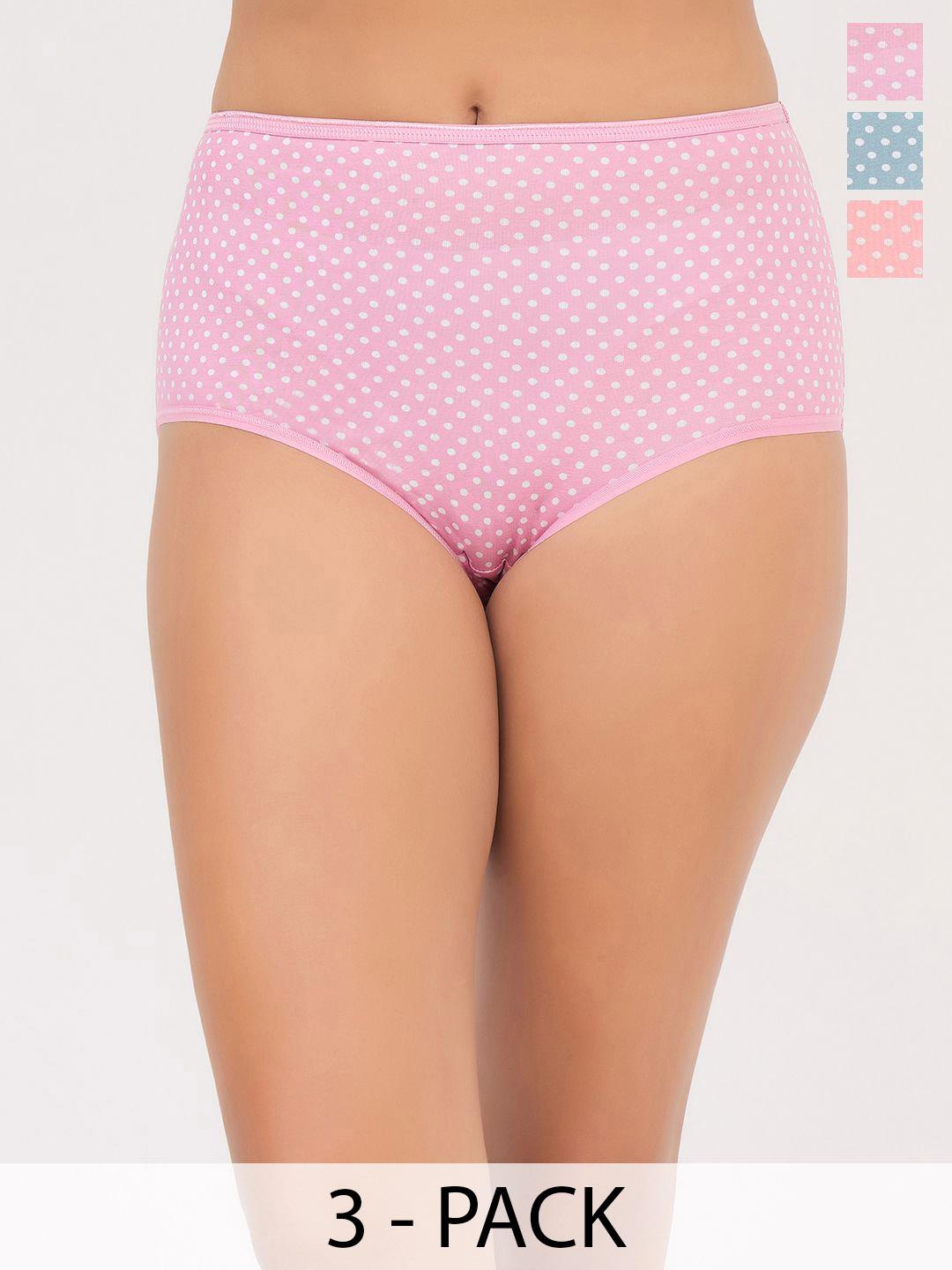 Clovia Pack Of 3 Printed Hipster Briefs PNC530754S