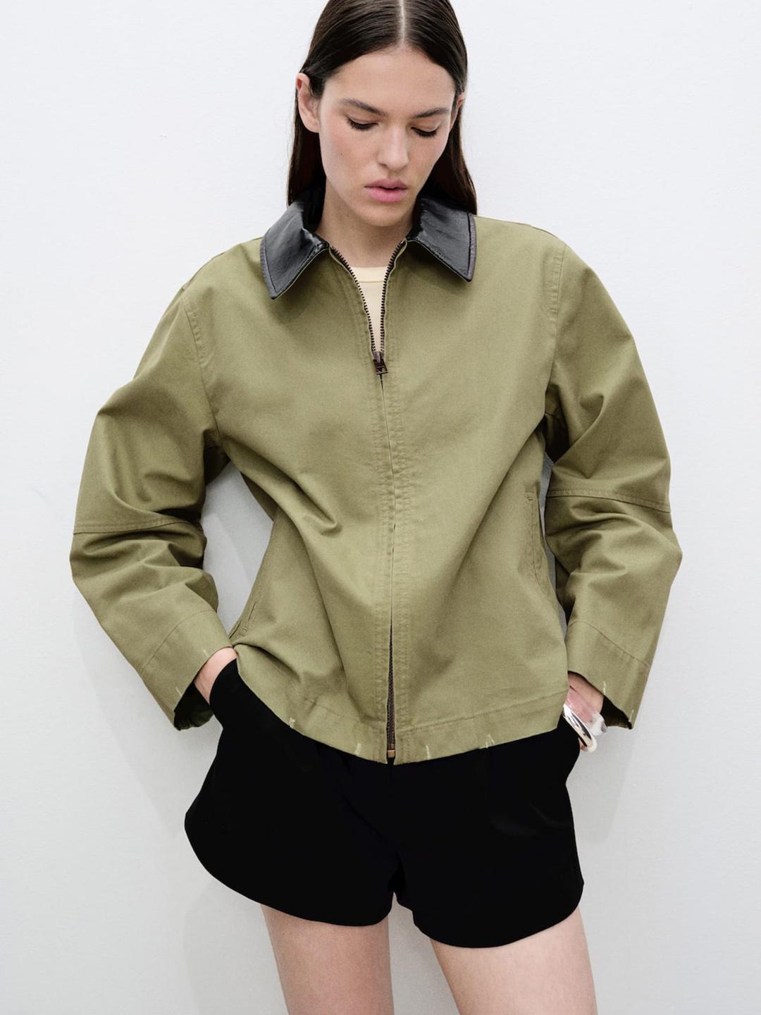 MANGO Women Pure Cotton Tailored Jacket