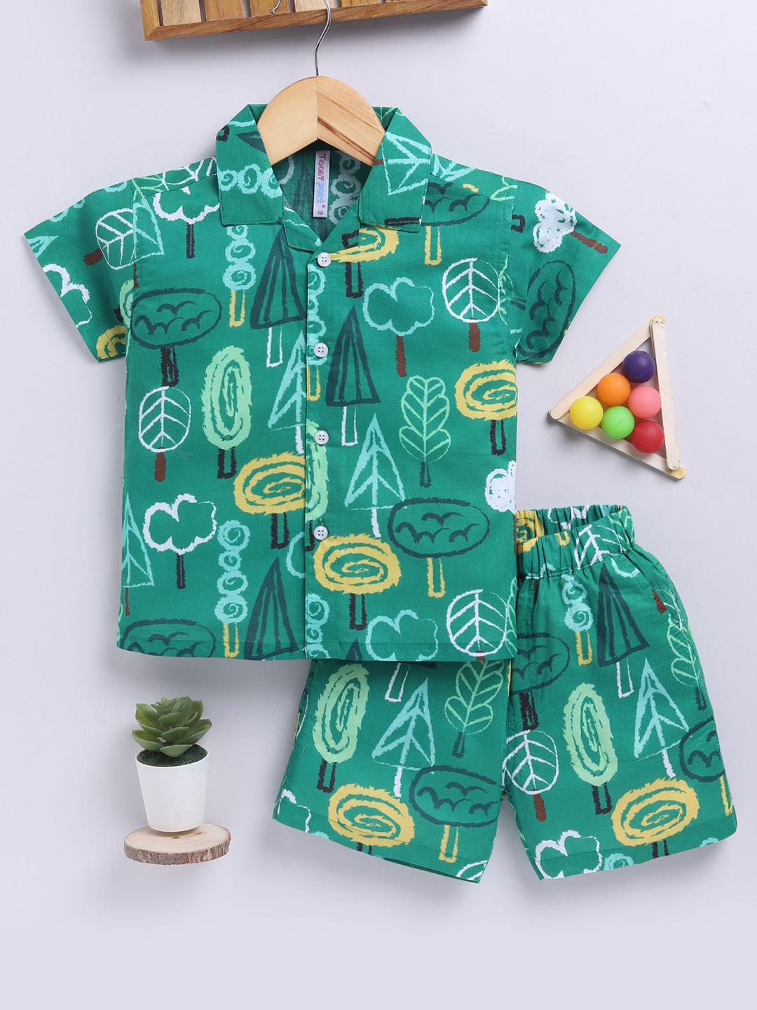 Buy Toonyport Boys Printed Pure Cotton Shirt With Shorts - - Apparel for Boys