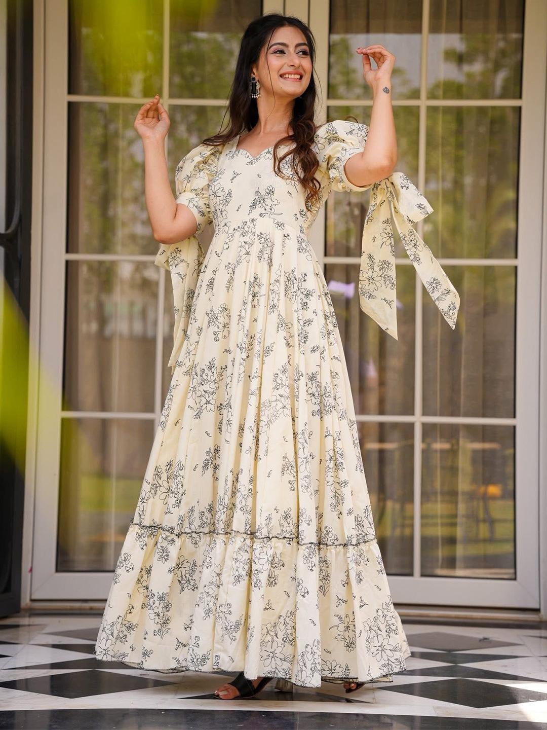 Buy BAPS Women Floral Printed Fit & Flare Maxi Dress - Dresses for ...