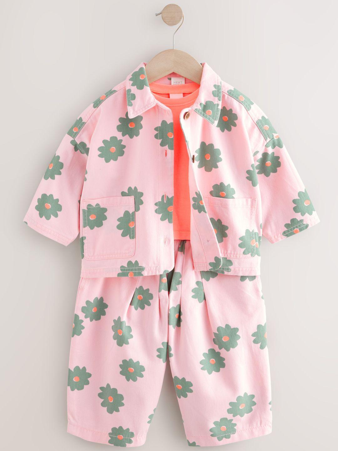 Buy NEXT Girls Floral Printed Pure Cotton Clothing Set -  - Apparel for Girls