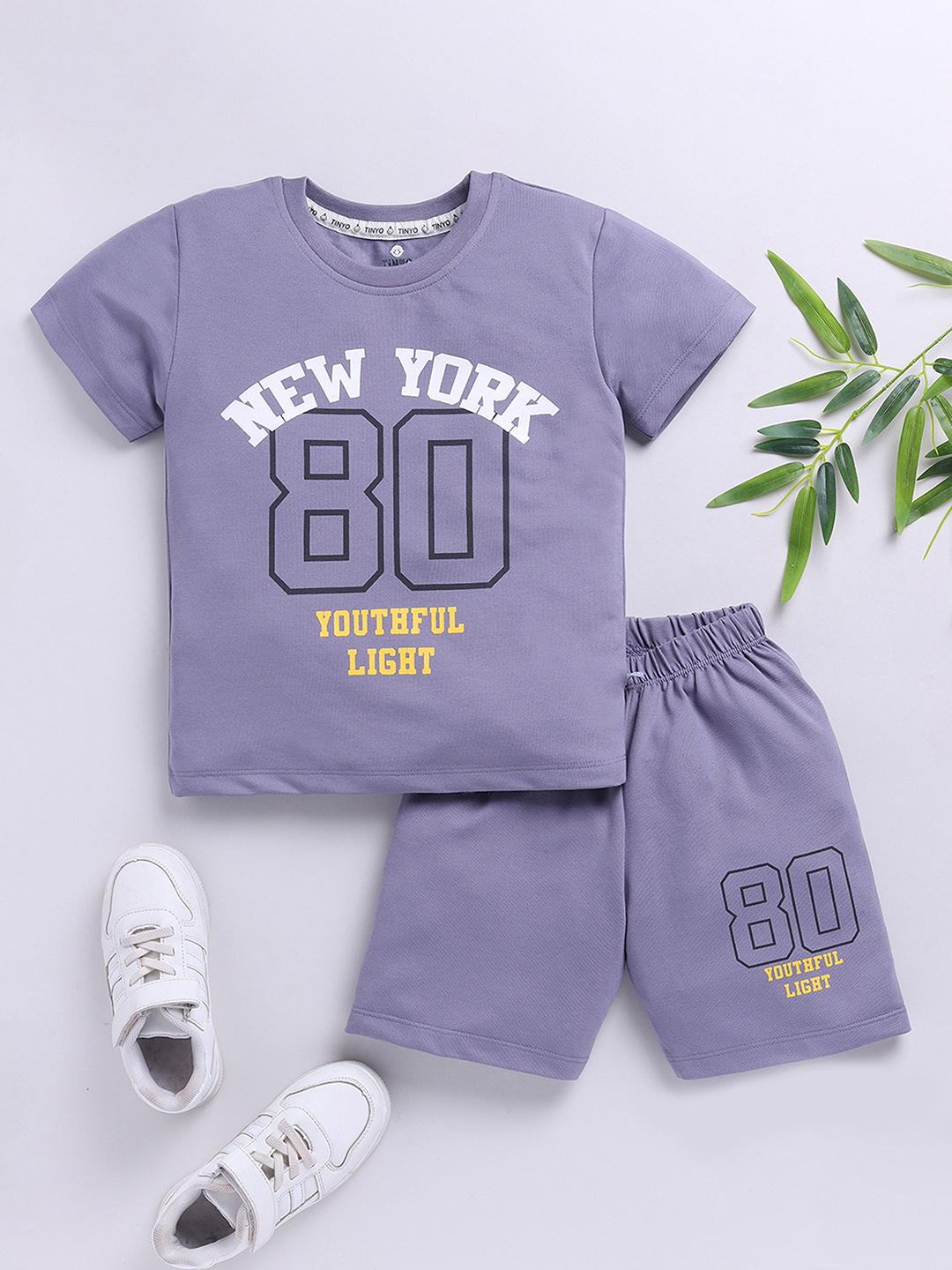 Buy YK X Tinyo Boys Typography Printed Clothing Set -  - Apparel for Boys