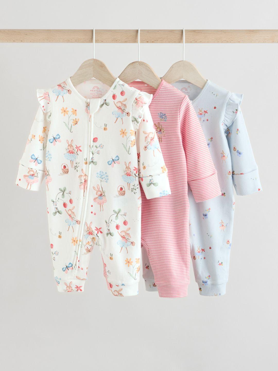 Buy NEXT Set Of 3 Infant Kids Pure Cotton Printed Rompers - Rompers for ...