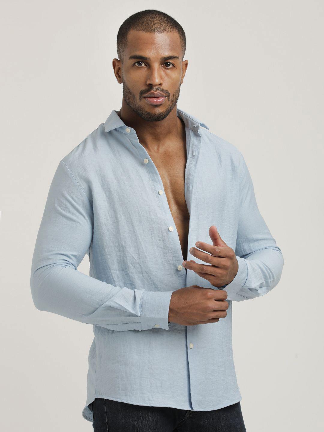 Blu MNKY Smart Spread Collar Slim Fit Casual Shirt