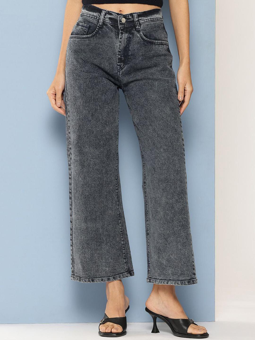 BAESD Women Hottie Flared Mid-Rise Cotton Stretchable Jeans