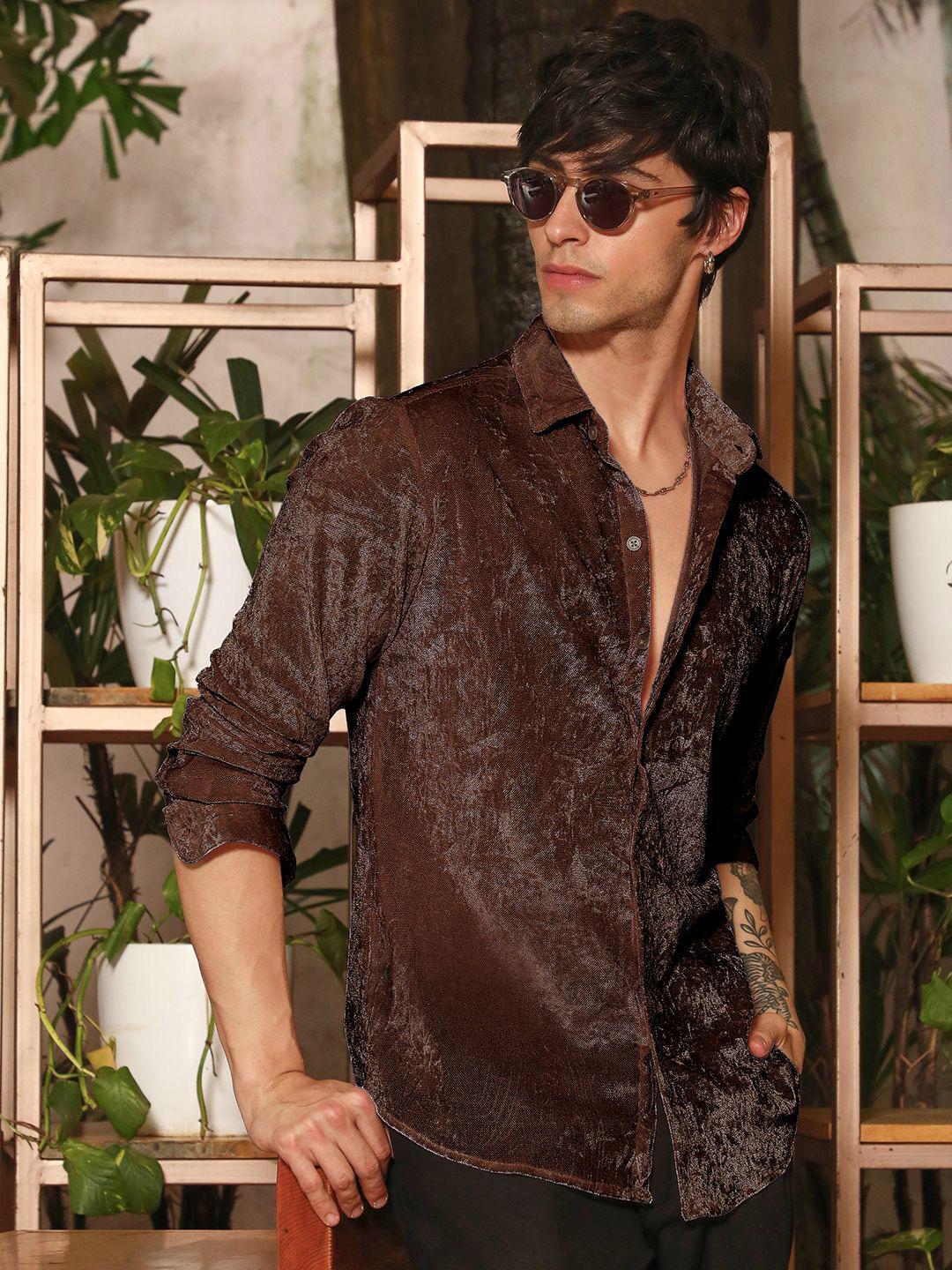Buy Campus Sutra Men Comfort Velvet Shirt -  - Apparel for Men