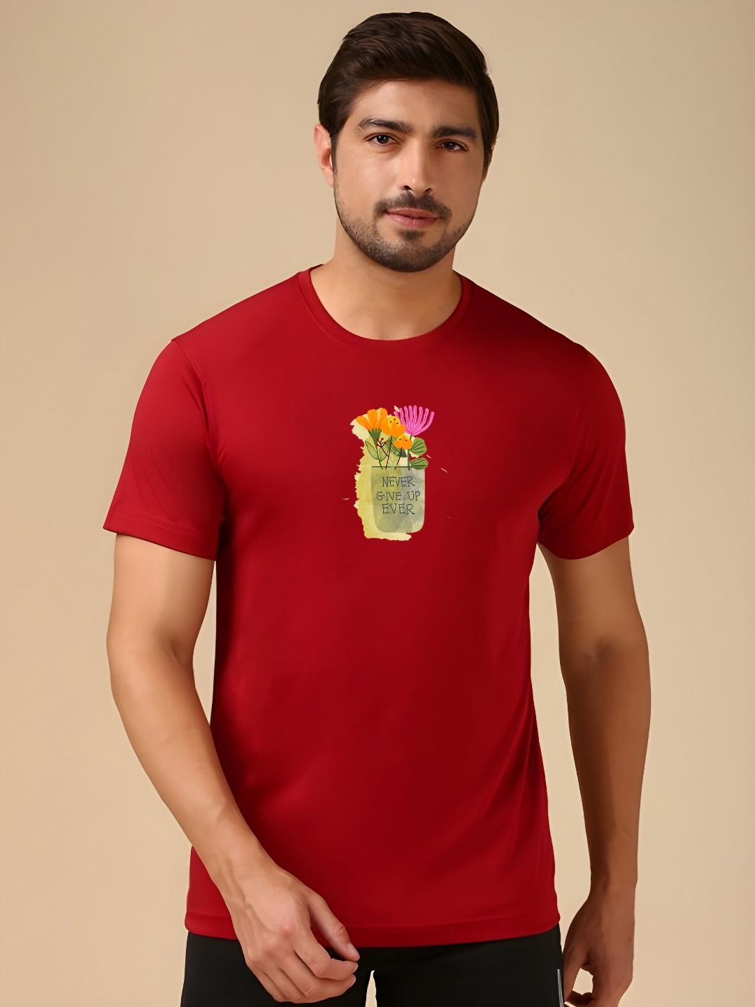 Men's Graphic Round Neck Striped Sleeve T-Shirt main image 1