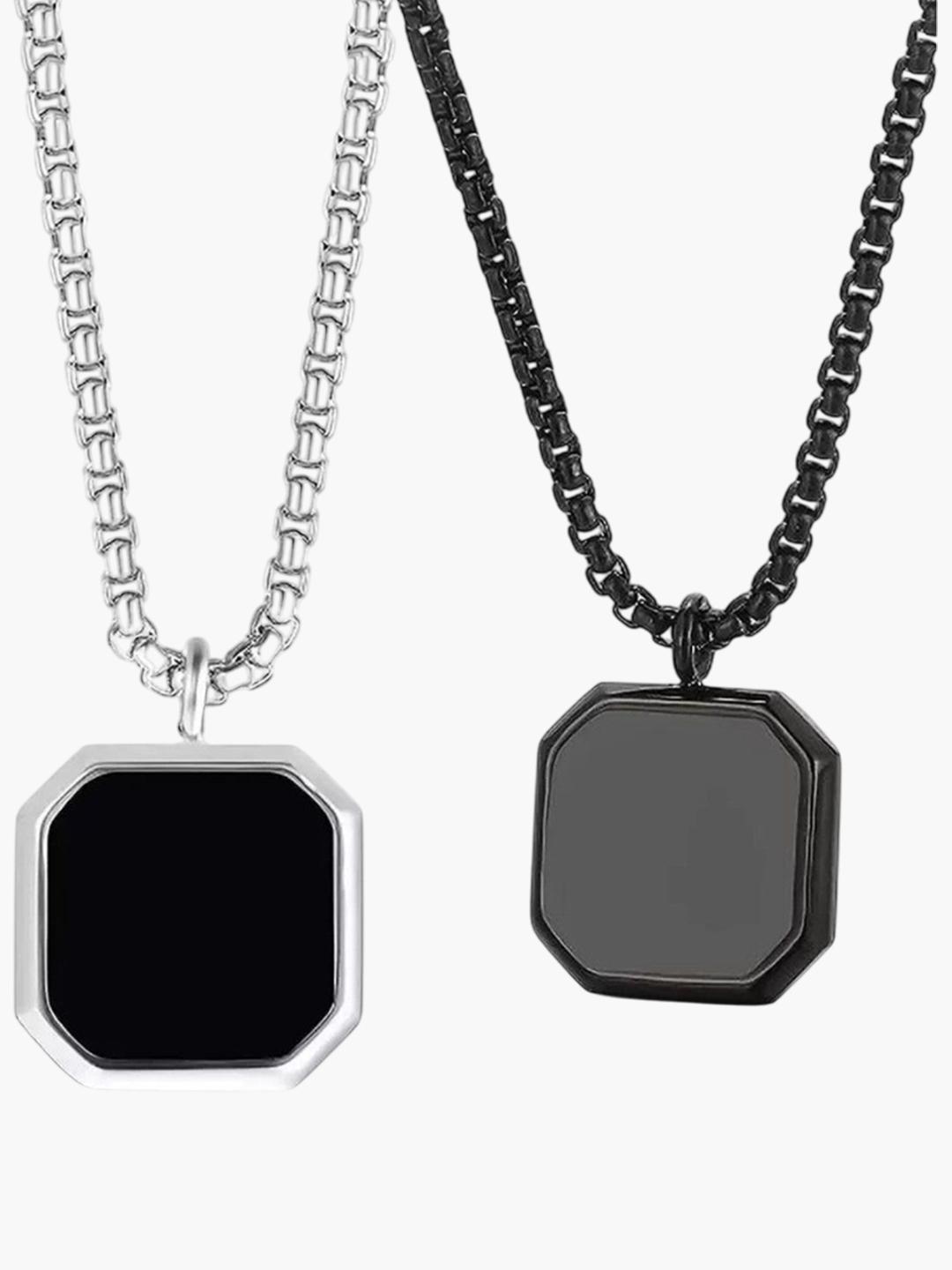 Buy PASU FASHION Unisex Stainless Steel Geometric Shaped Pendant With Chain -  - Accessories for Unisex