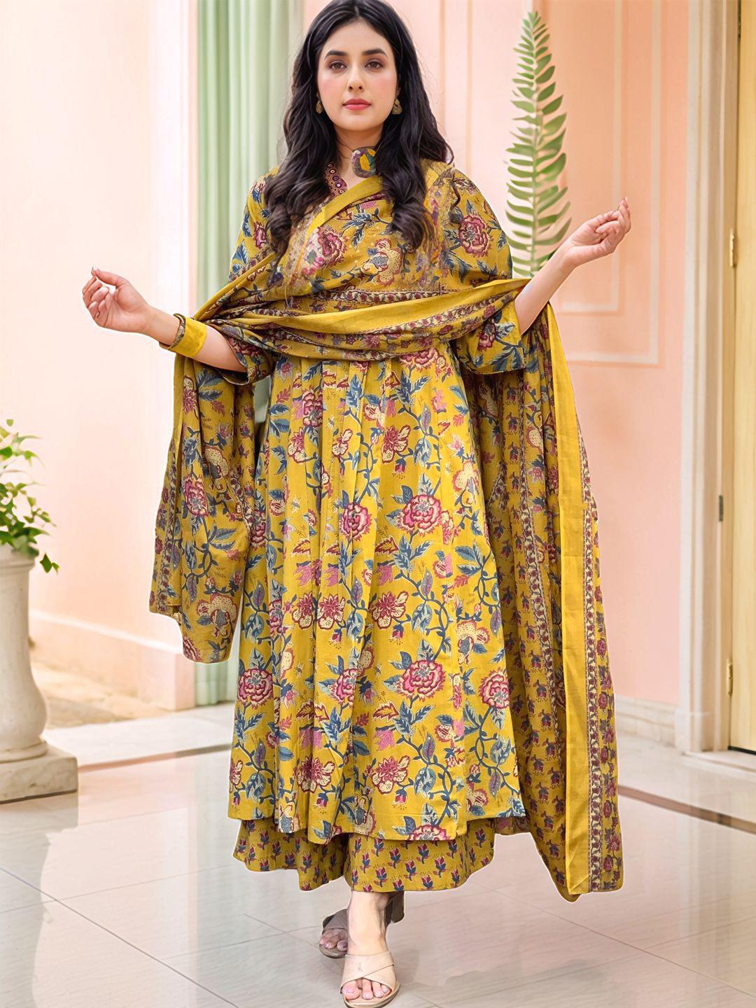 Women Kurta Palazzo Dupatta Set
