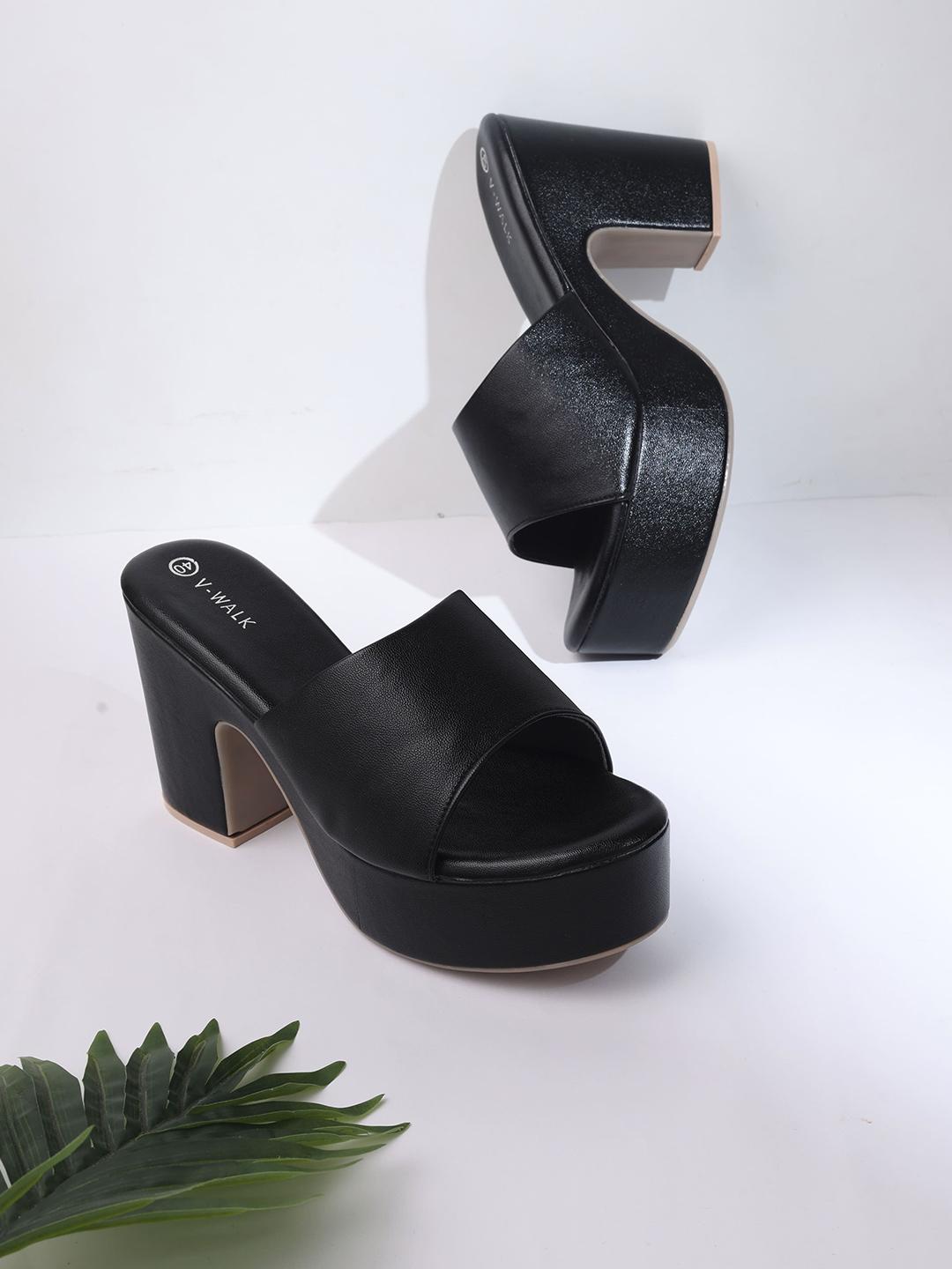 V Walk High Ripes Buy V WALK Women Textured Block Heel Sandals - Heels for Women 34715649 ...
