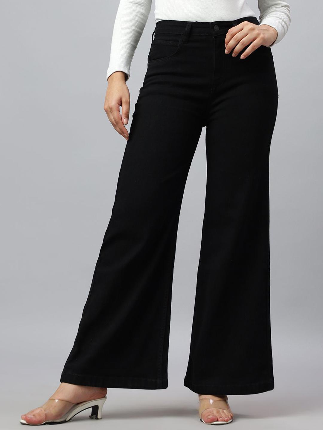 The Roadster Lifestyle Co. Women Wide leg High-Rise  Stretchable Denim Jeans