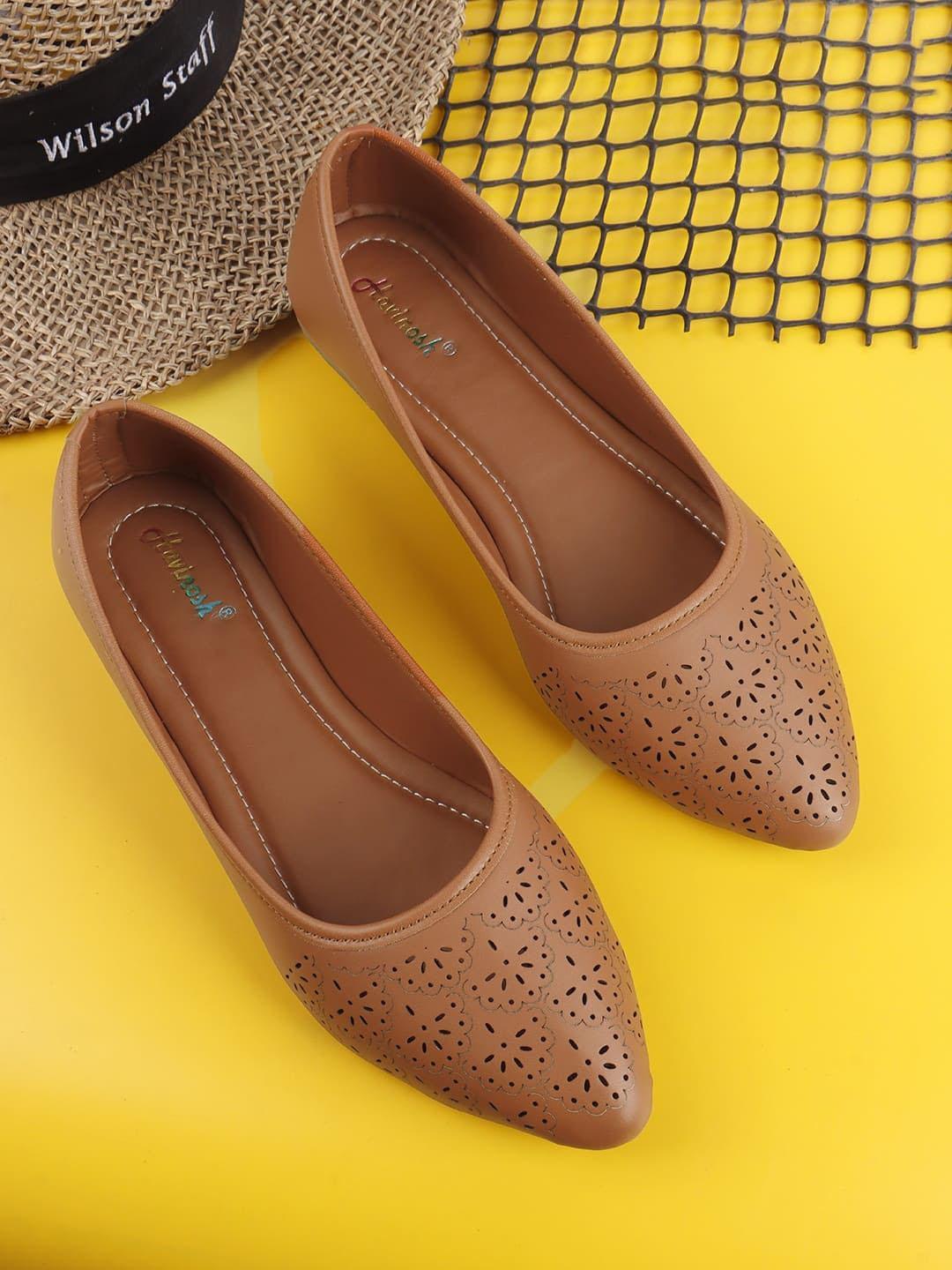 Buy DUOSOFT Women Textured Pointed Toe Ballerinas - - Footwear for Women