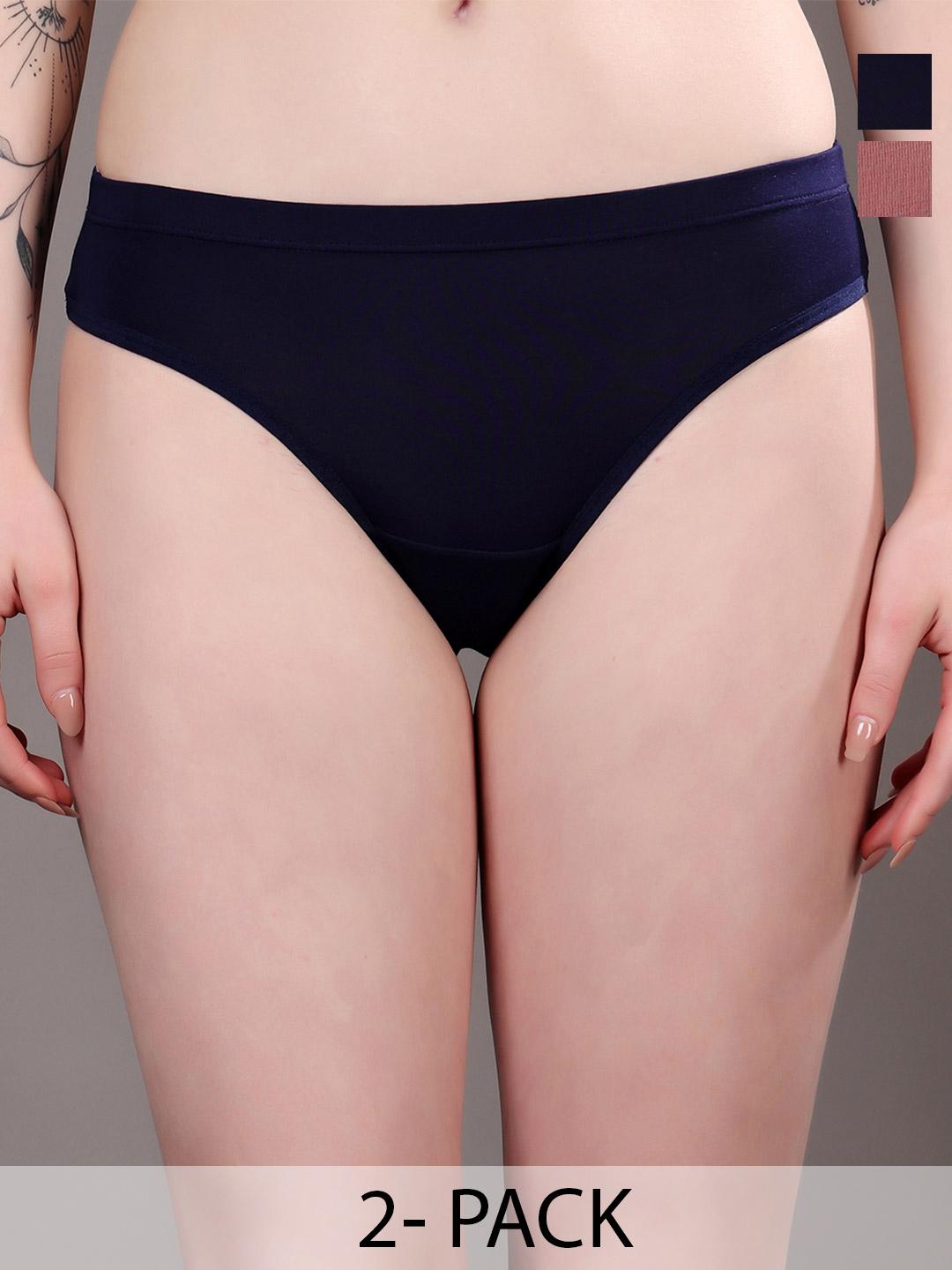 Buy Louis Bayrad Plus Size Pack Of 2 Women Anti Microbial Hipster Briefs -  - Apparel for Women