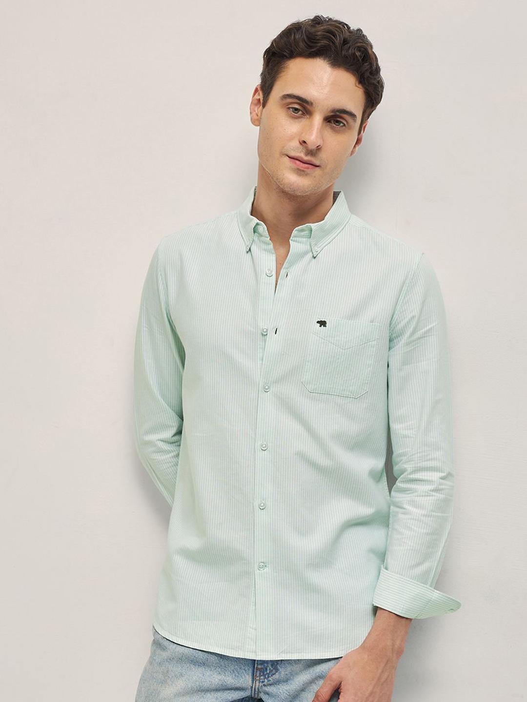 THE BEAR HOUSE Men Slim Fit Opaque Striped Casual Shirt