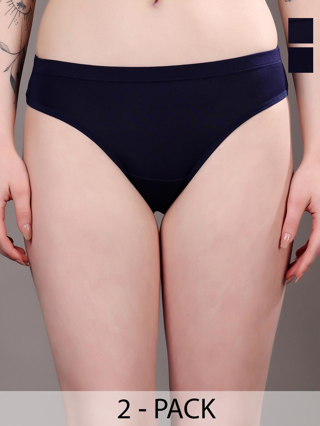 Buy Louis Bayrad Plus Size Pack Of 2 Women Anti Microbial Hipster Briefs - - Apparel for Women