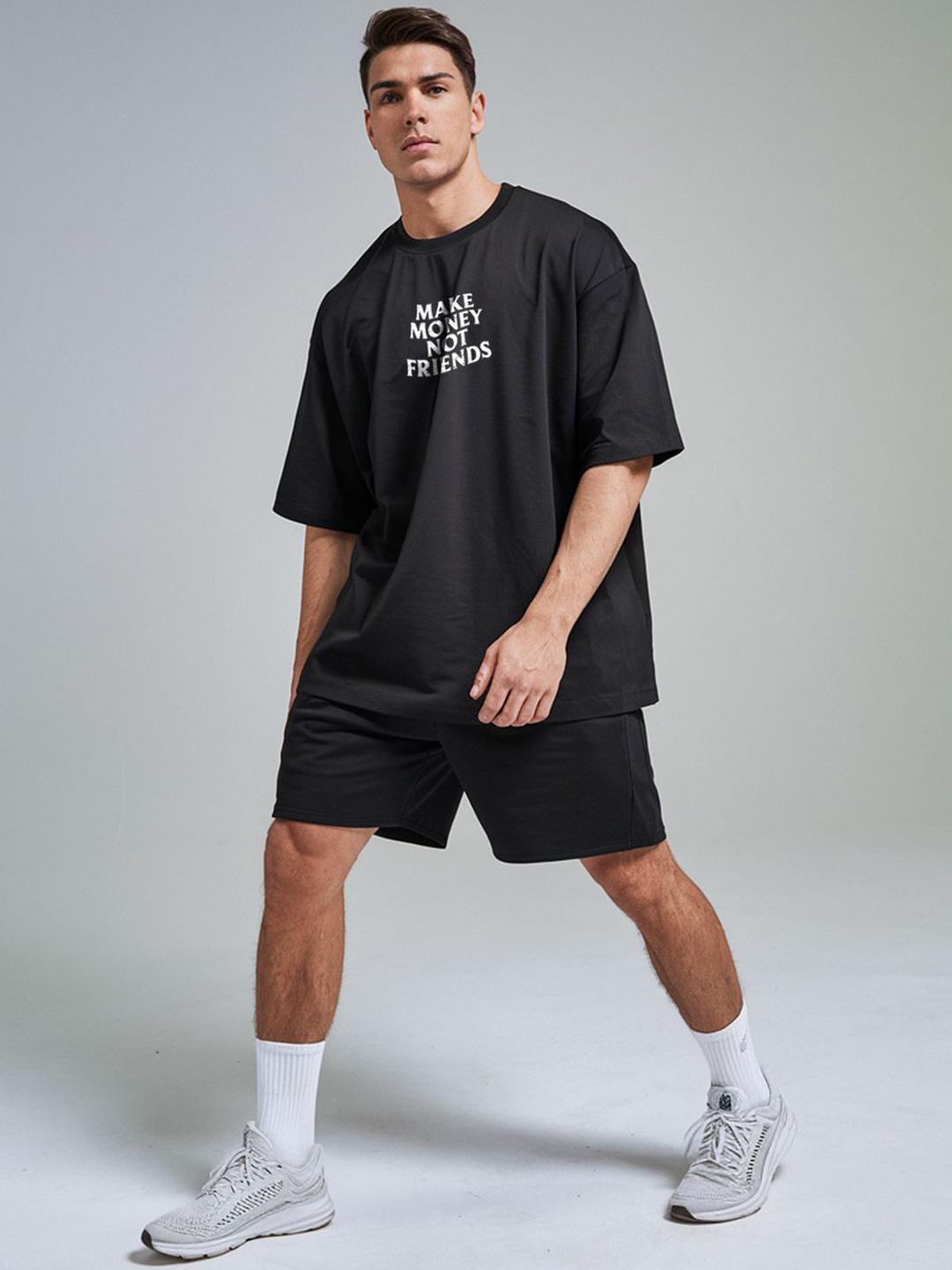 Buy FFLIRTYGO Typography Printed Round Neck T Shirt With Shorts Co Ord Set - - Apparel for Men
