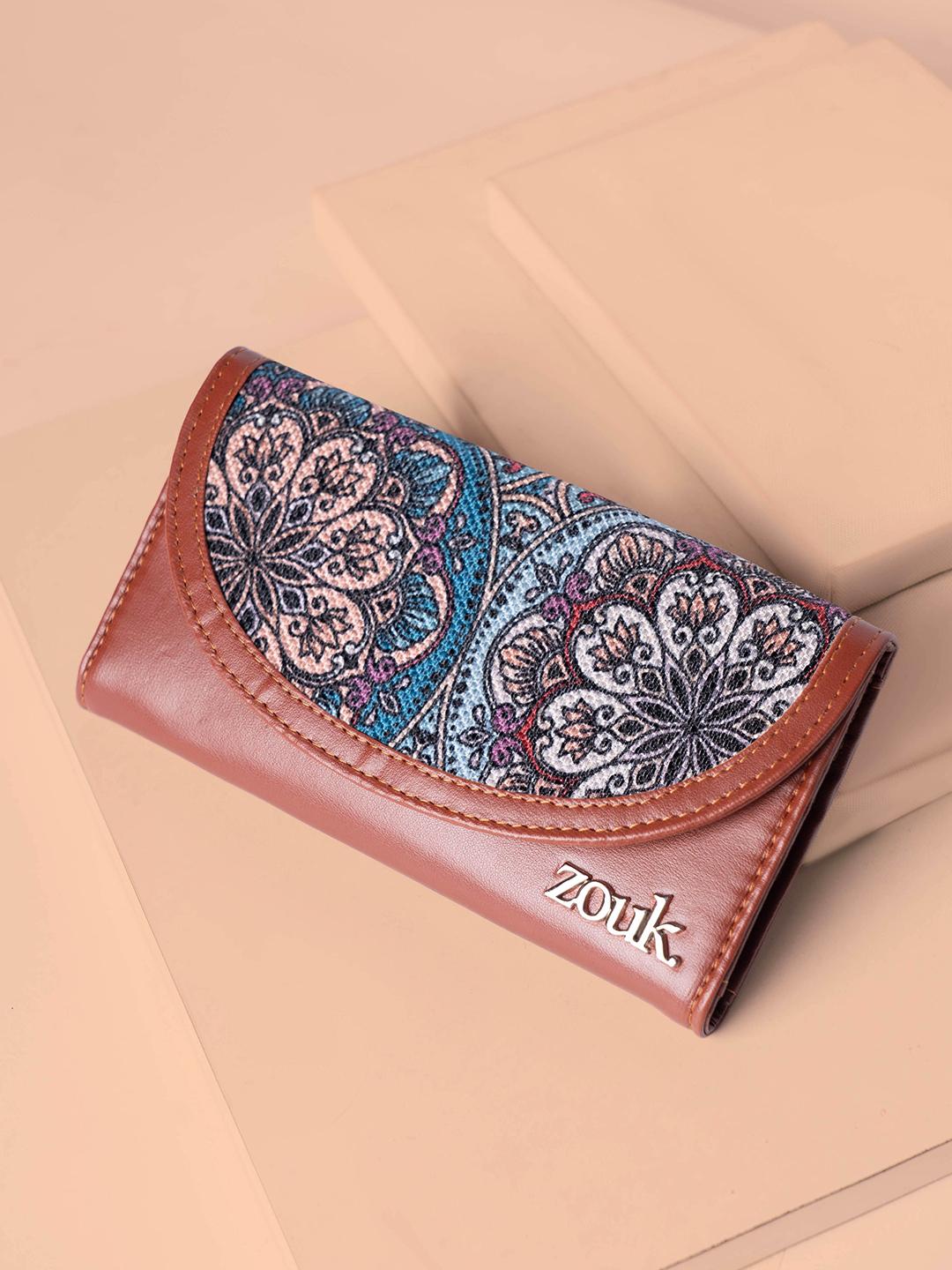 Buy ZOUK Women Multicolor Mandala Print Kyra Flap Leather Wallet -  - Accessories for Women