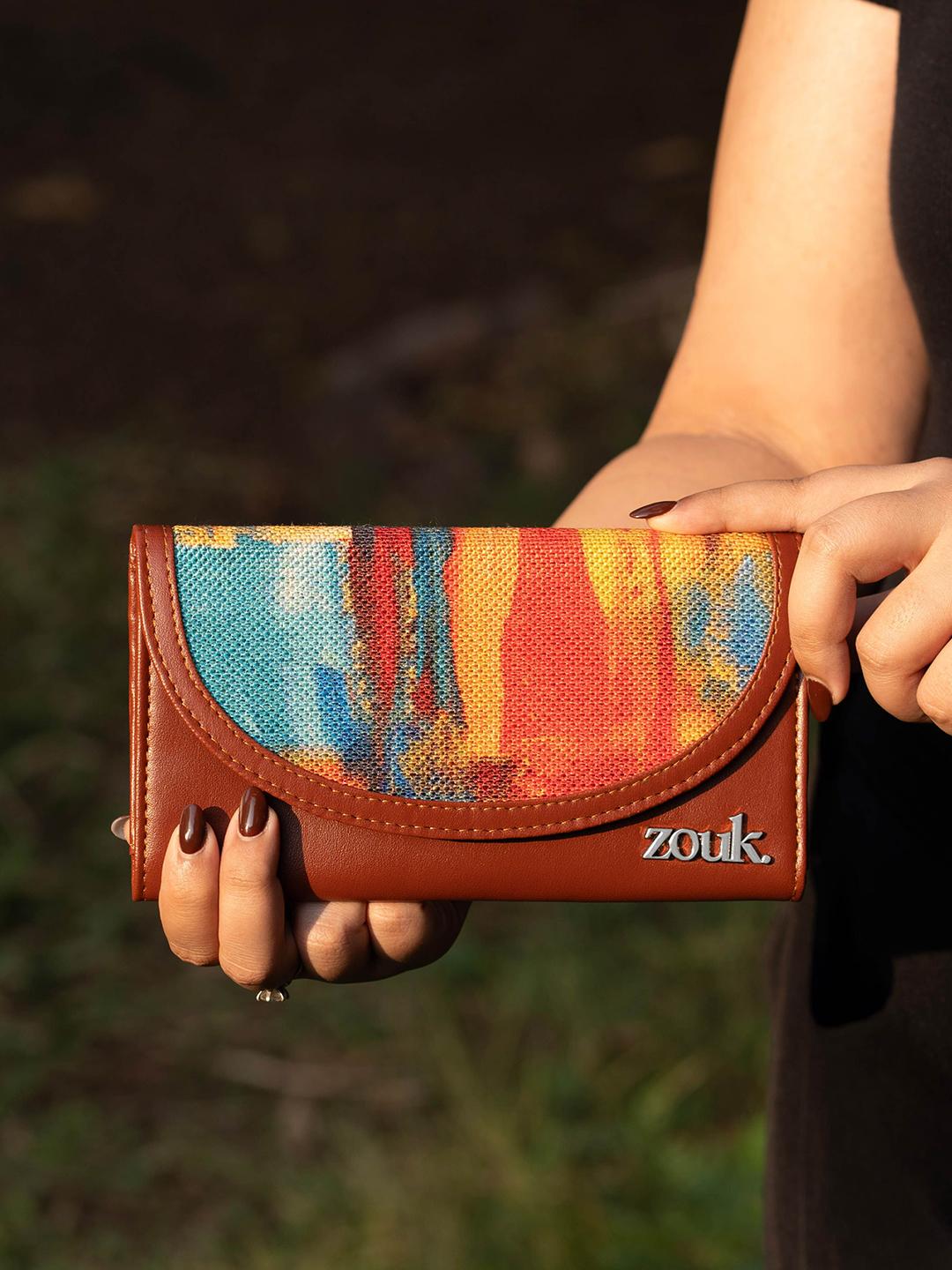 Buy ZOUK Women Abstract Amaze Kyra Flap Leather Wallet - - Accessories for Women