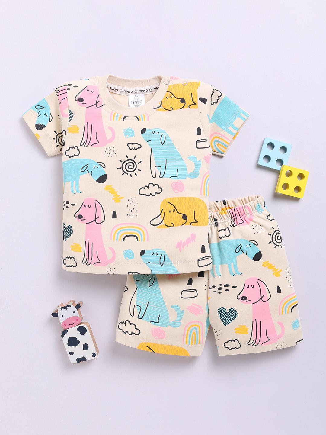 Buy YK X Tinyo Boys Pure Cotton Printed T Shirt With Shorts -  - Apparel for Boys