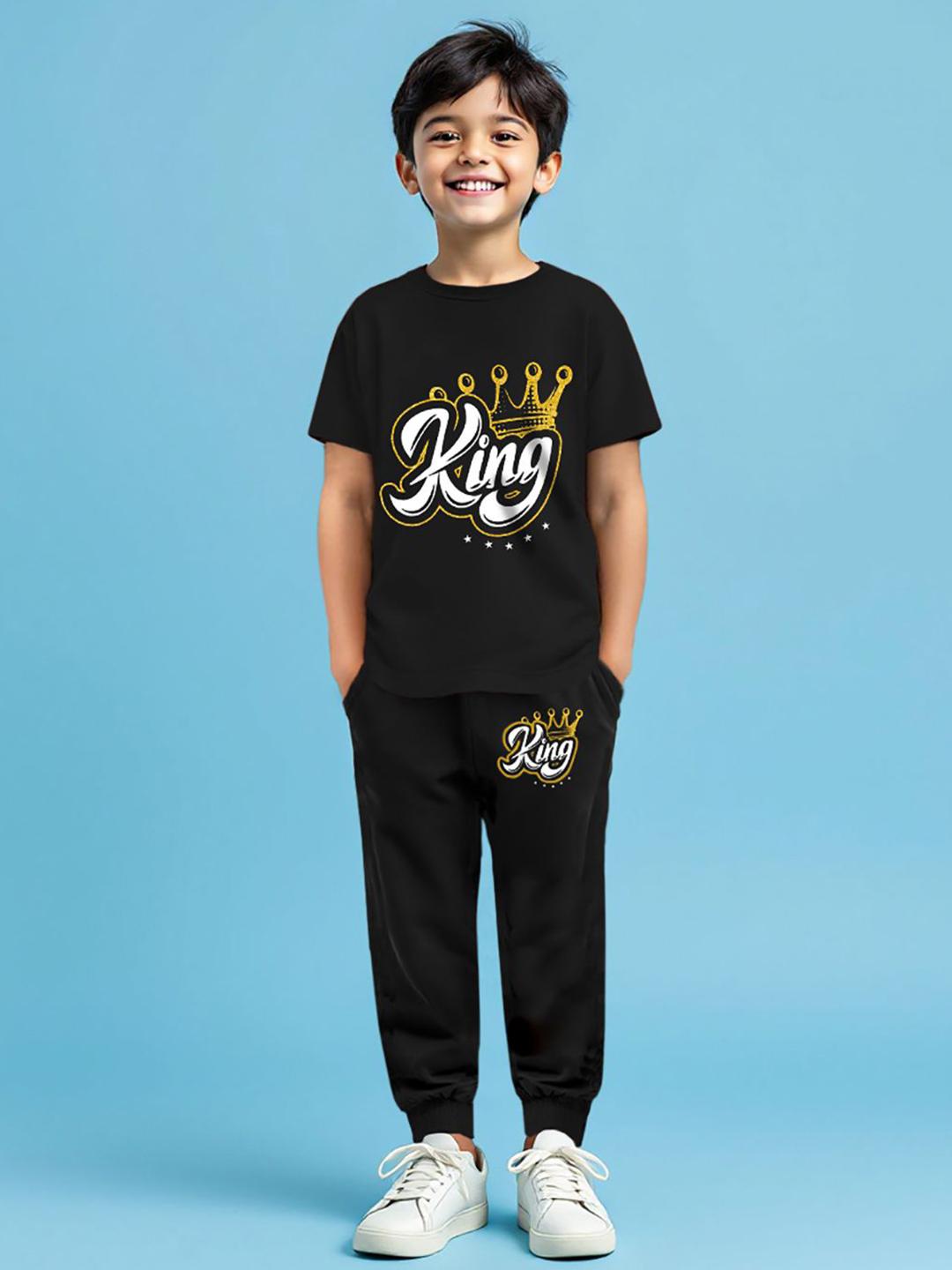 Buy YK X Trampoline Boys Printed T Shirt And Track Pant - - Apparel for Boys