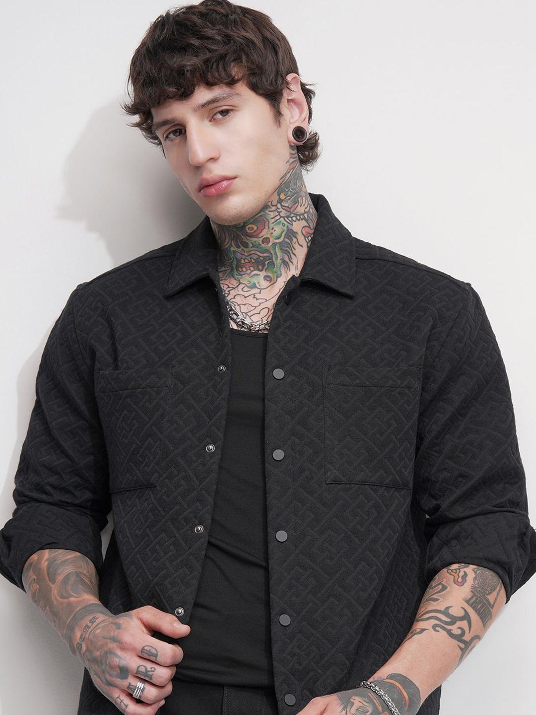 HIGHLANDER Men Comfort Opaque Casual Relaxed Fit Shirt