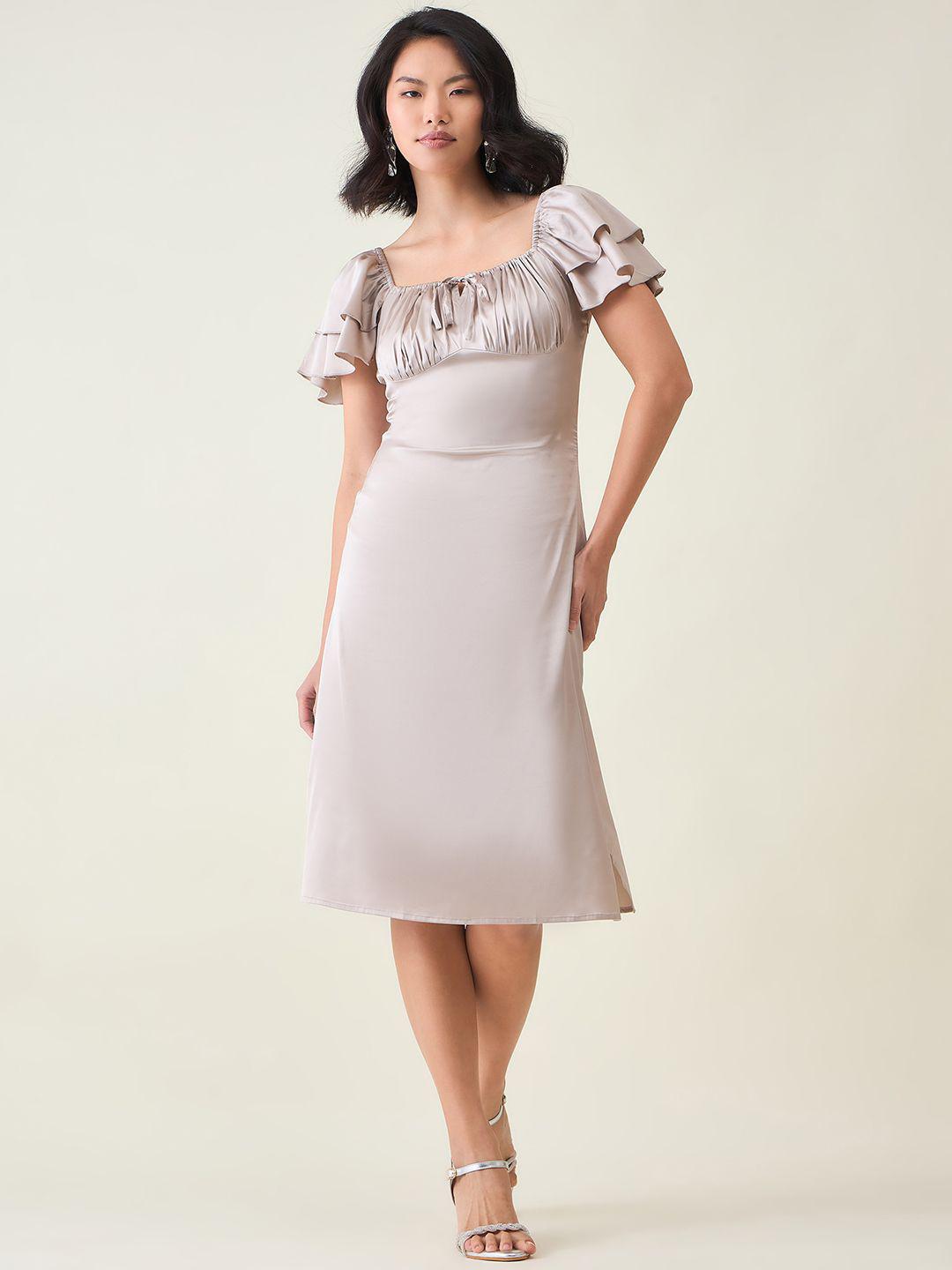 Aayu Women Satin Cowl Neck Dress