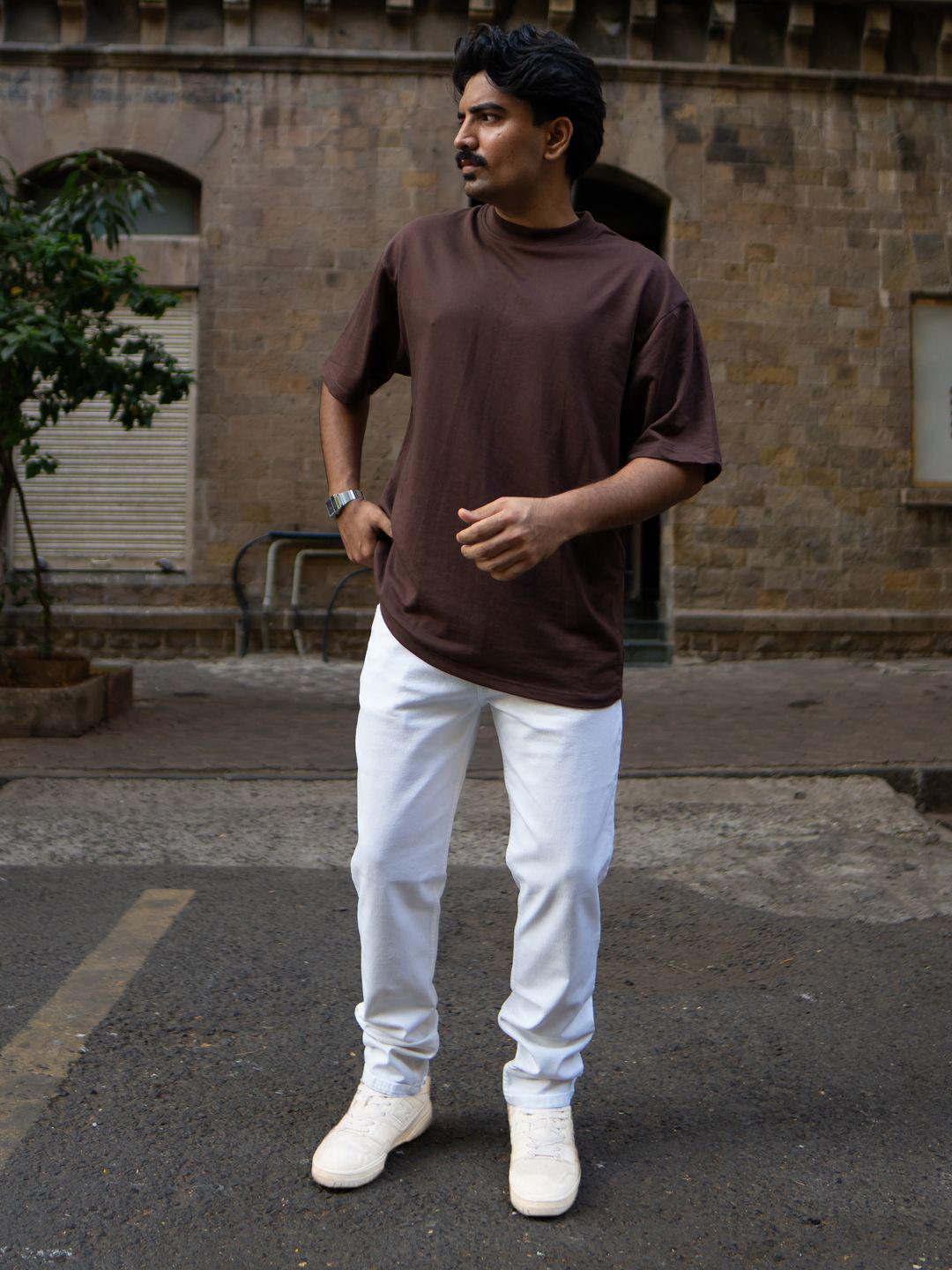 Powerlook Men White Regular Fit Denim