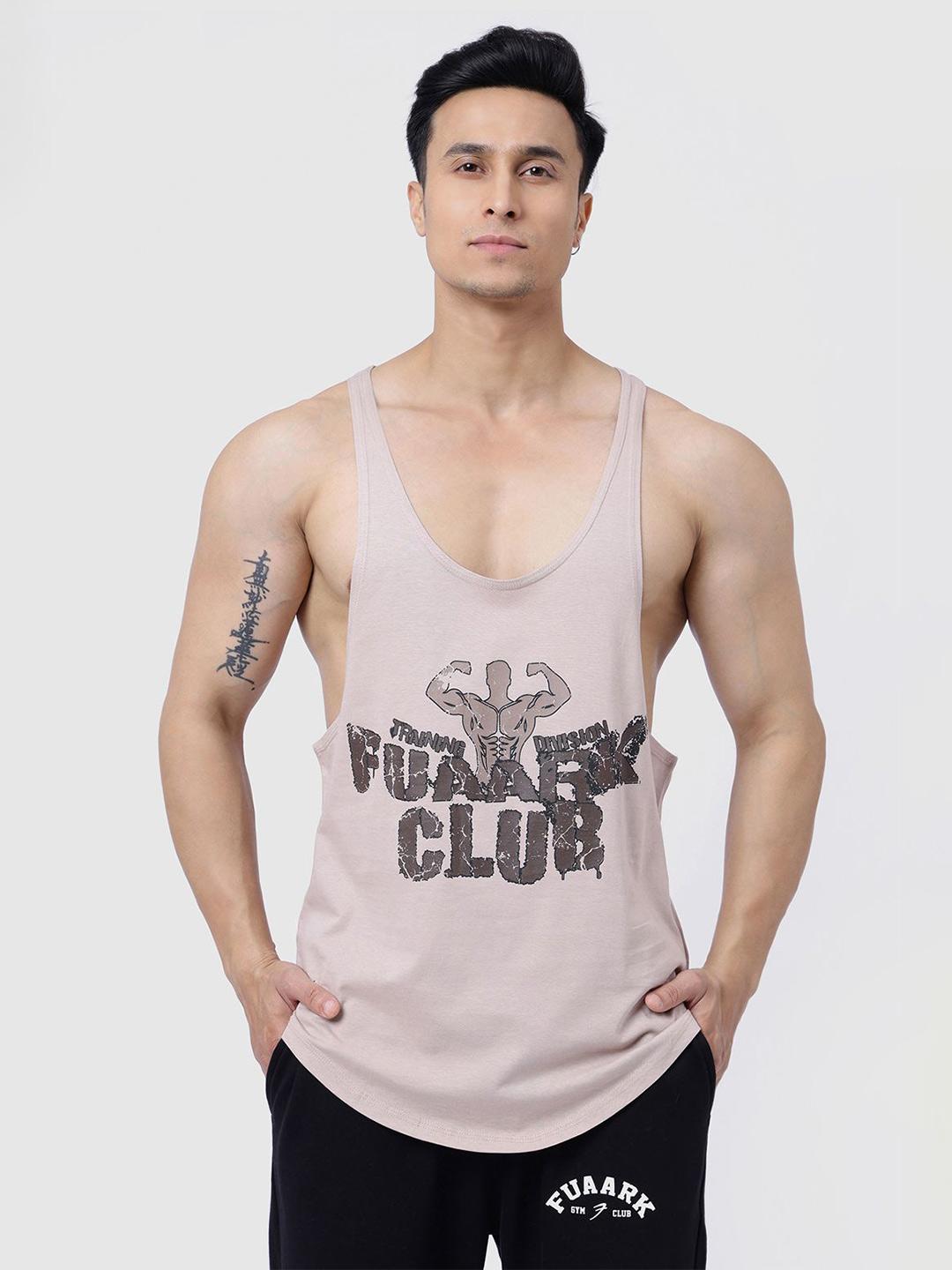 Buy Fuaark Club Gym & Workout Pure Cotton Stringer/Vest For Men